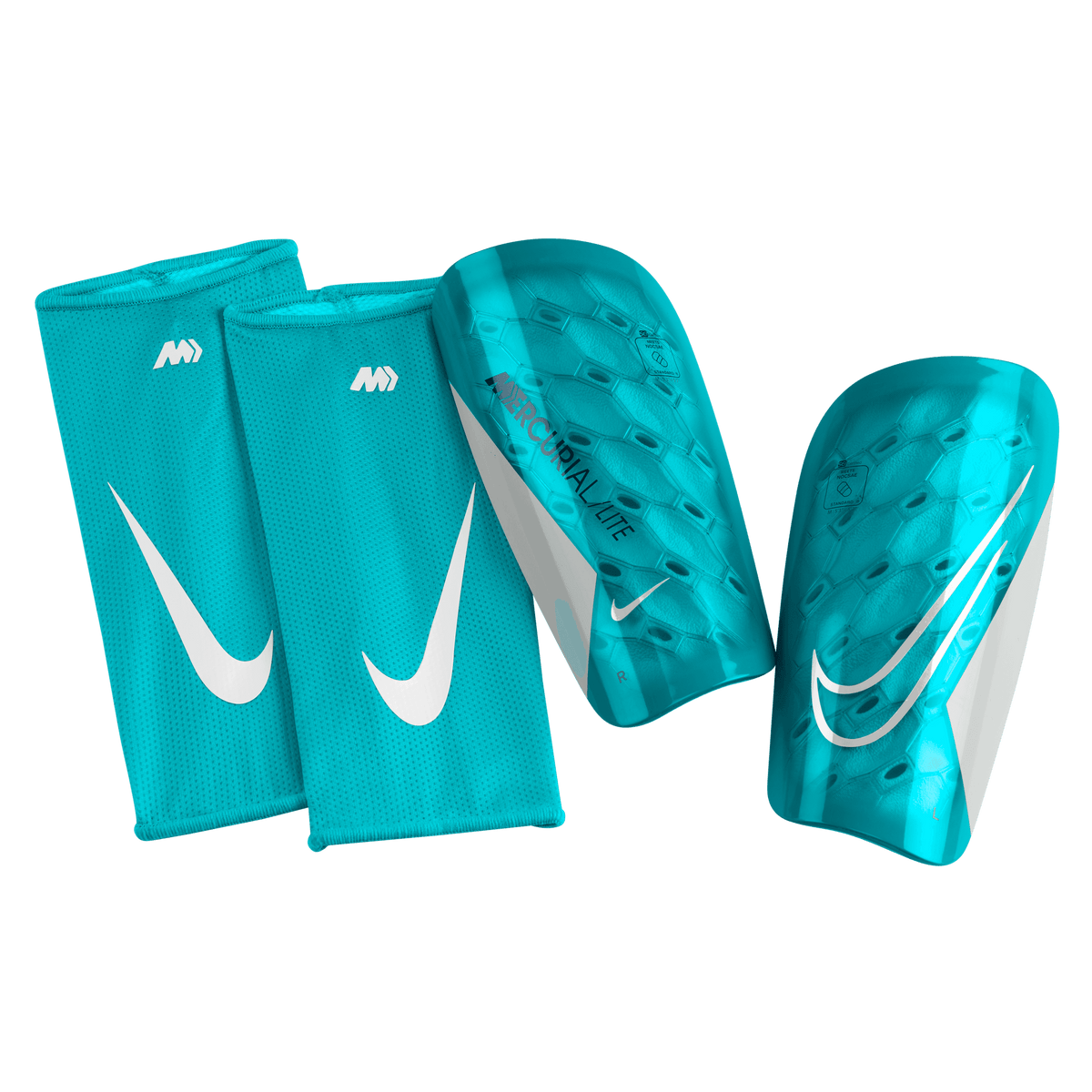Nike Mercurial Lite Soccer Shin Guards - Dusty Cactus/Off White/White