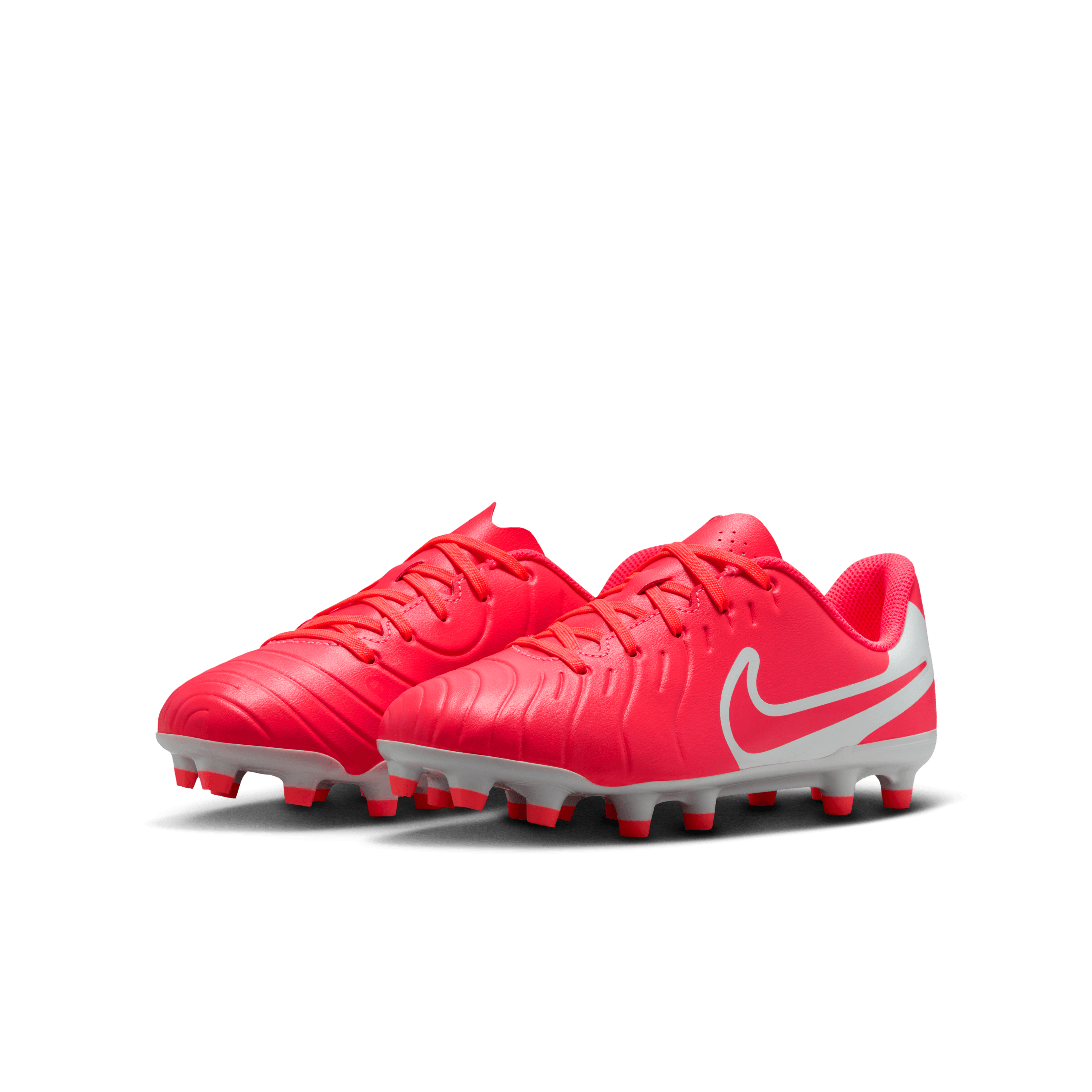 Nike Jr. Tiempo Legend 10 Club FG-Hot Lava/White