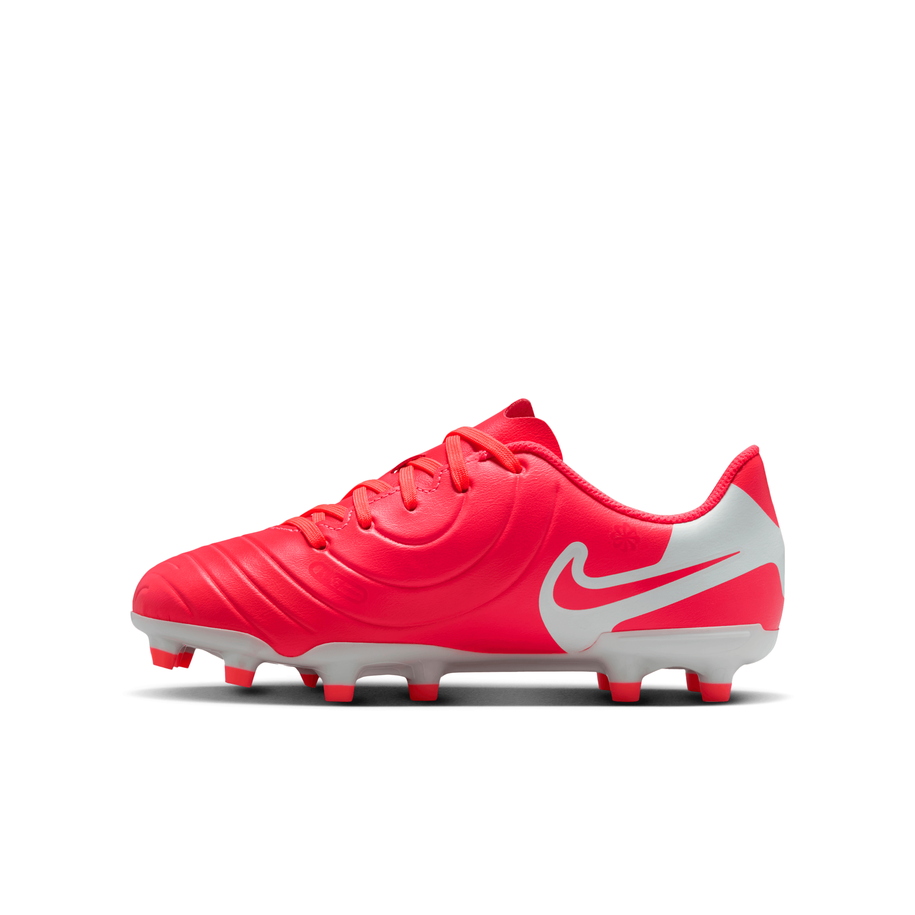 Nike Jr. Tiempo Legend 10 Club FG-Hot Lava/White