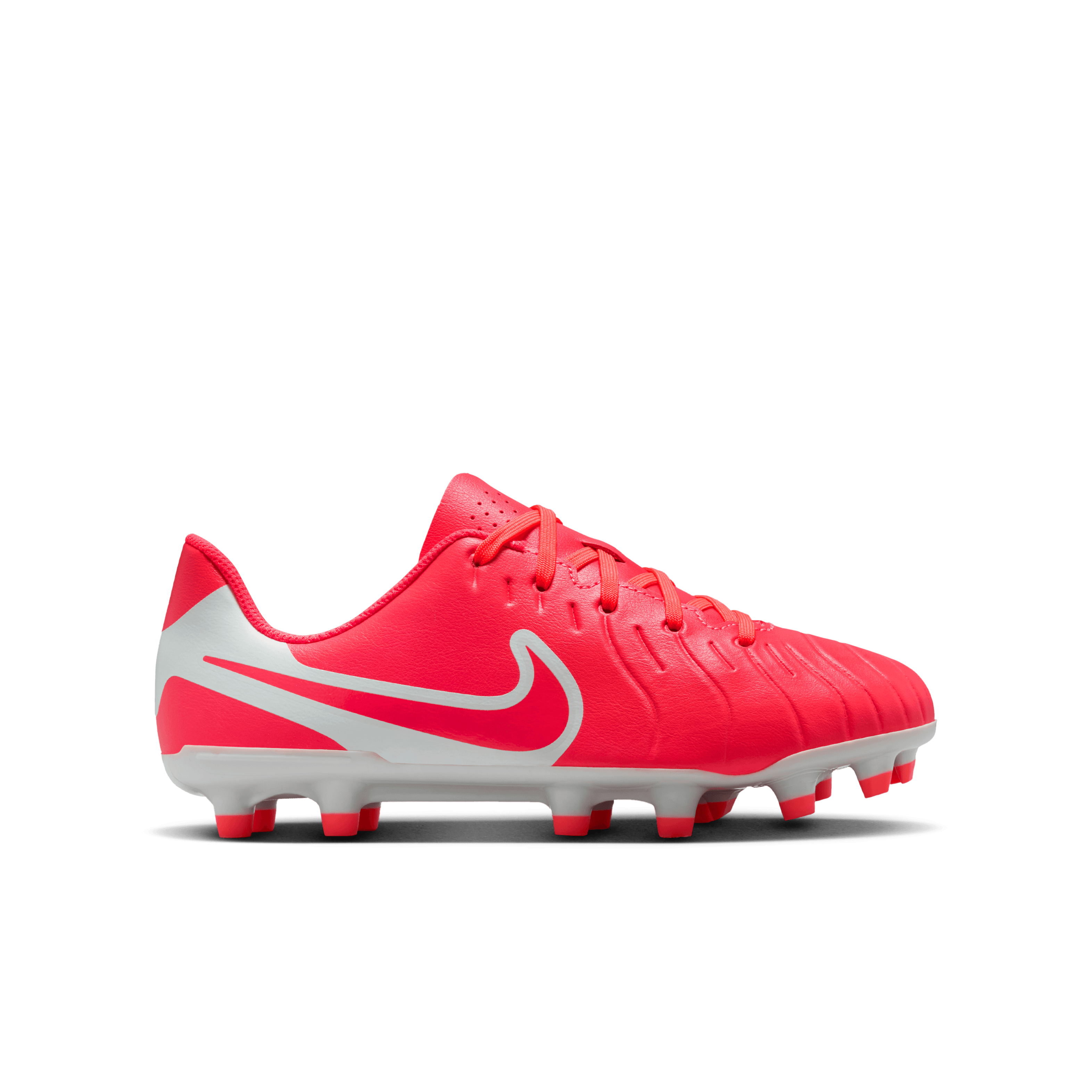 Nike Jr. Tiempo Legend 10 Club FG-Hot Lava/White