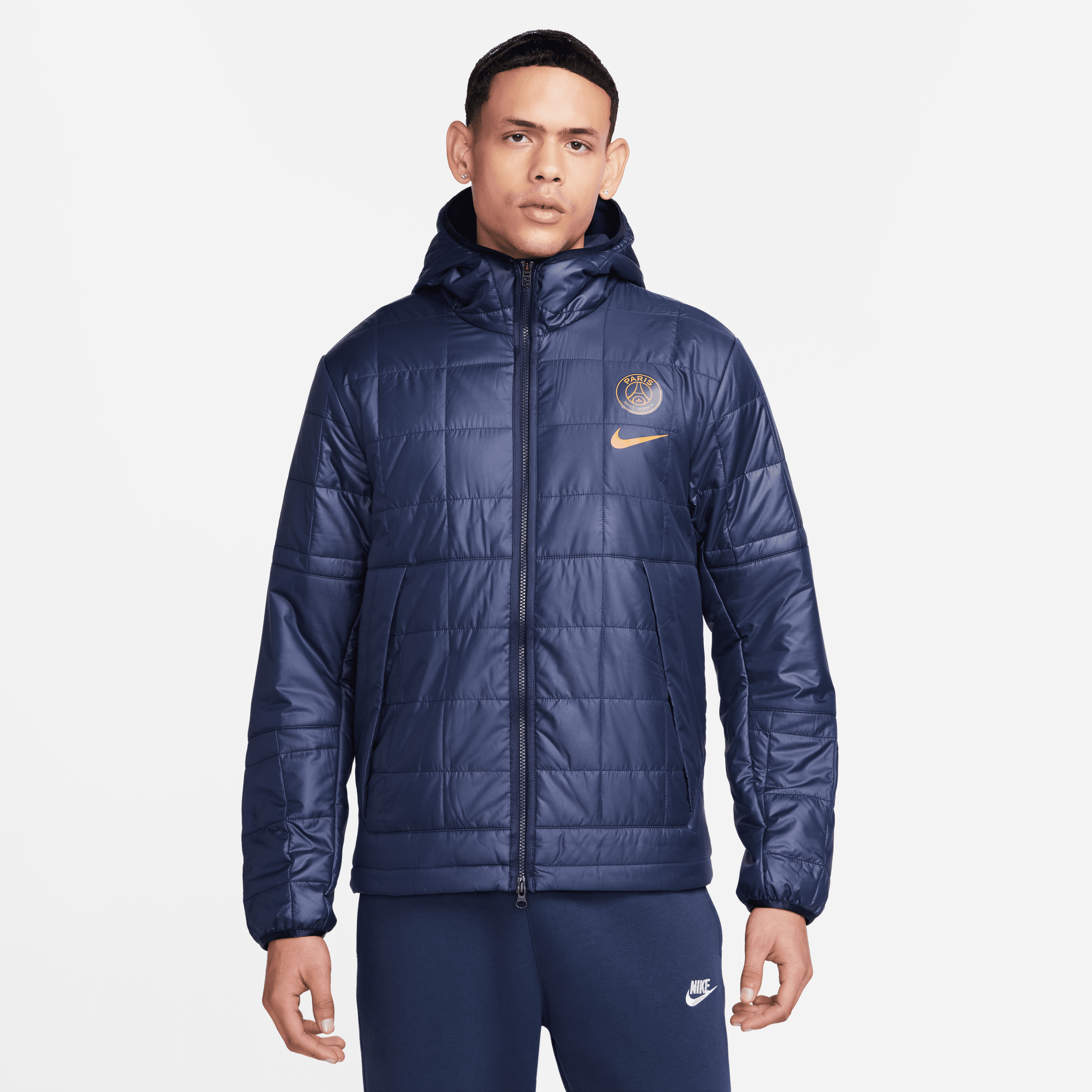 Nike Men's Paris Saint-Germain Fleece-Lined Hooded Jacket