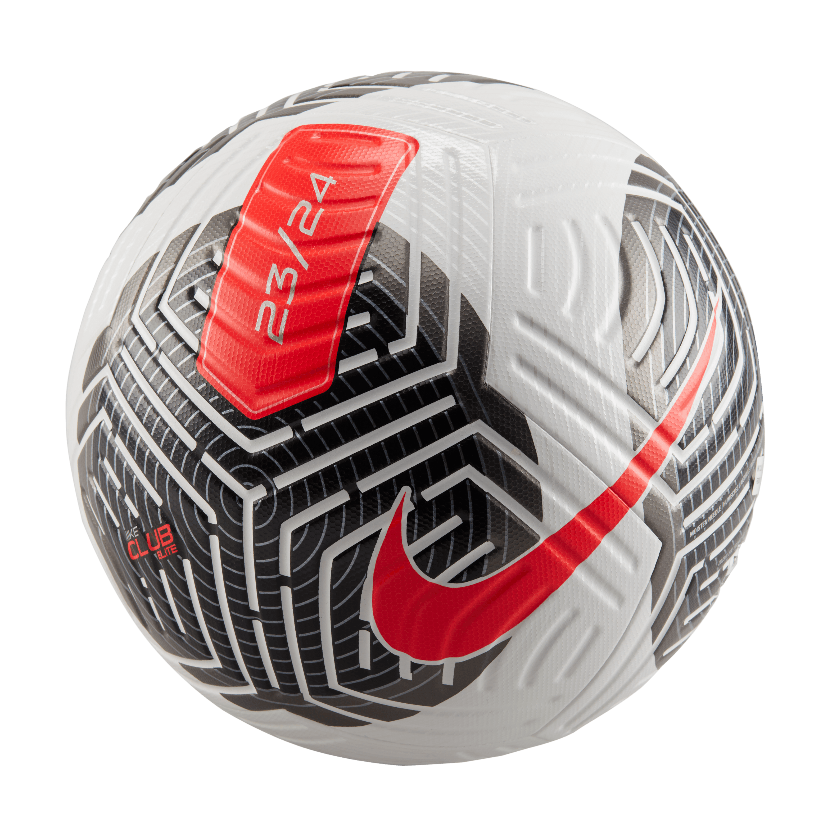 Nike Club Elite Soccer Ball-White/Black/Bright Crimson