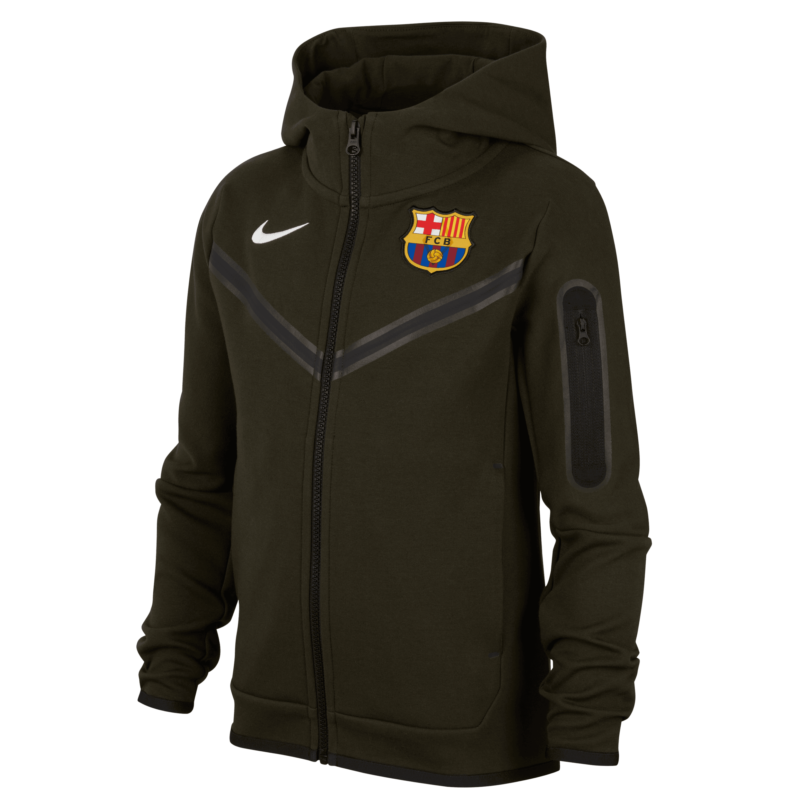 Nike FC Barcelona Tech Fleece Big Kids' (Boys') Full-Zip Hoodie