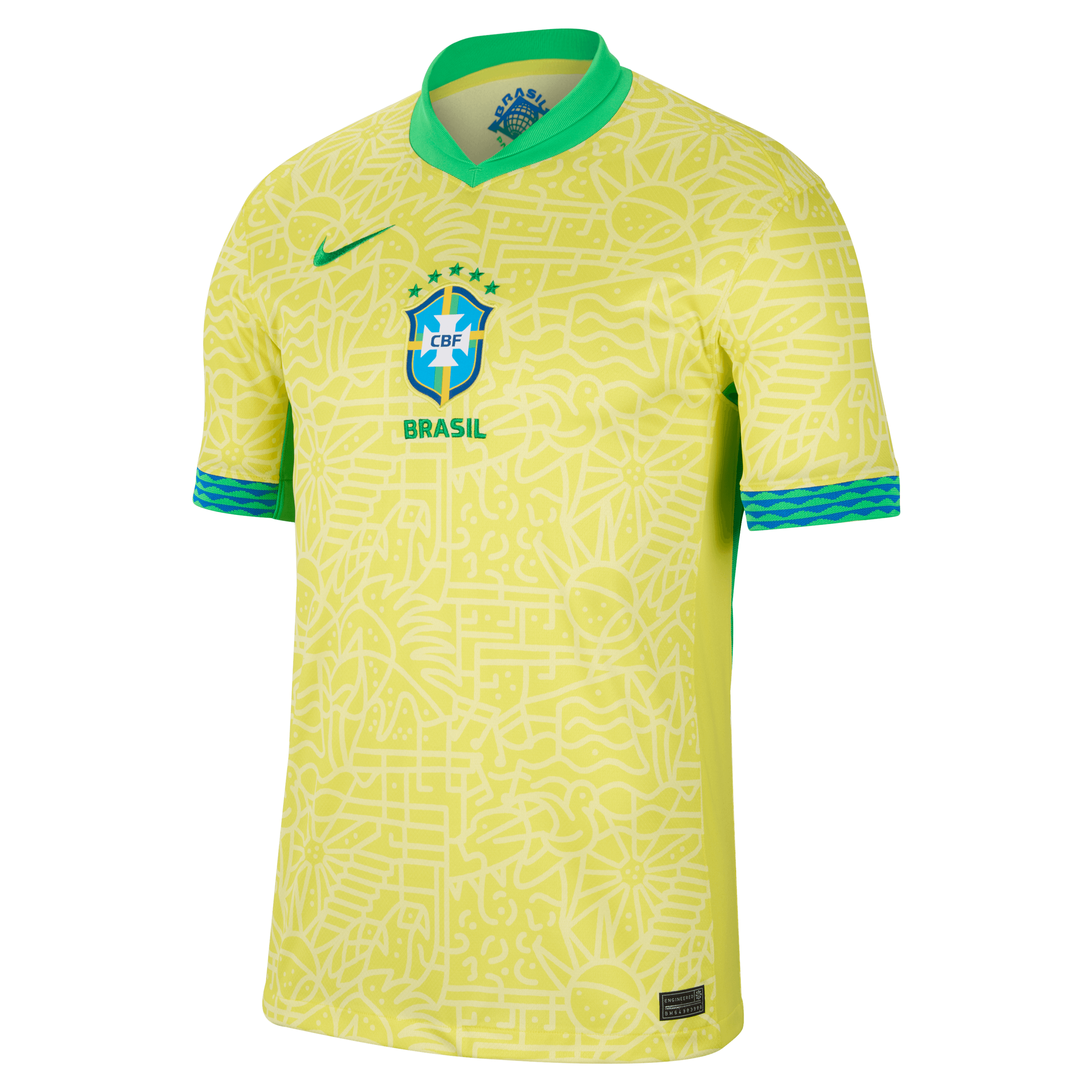 Nike Men's Brazil Stadium Home Dri-FIT Soccer Replica Jersey 2024