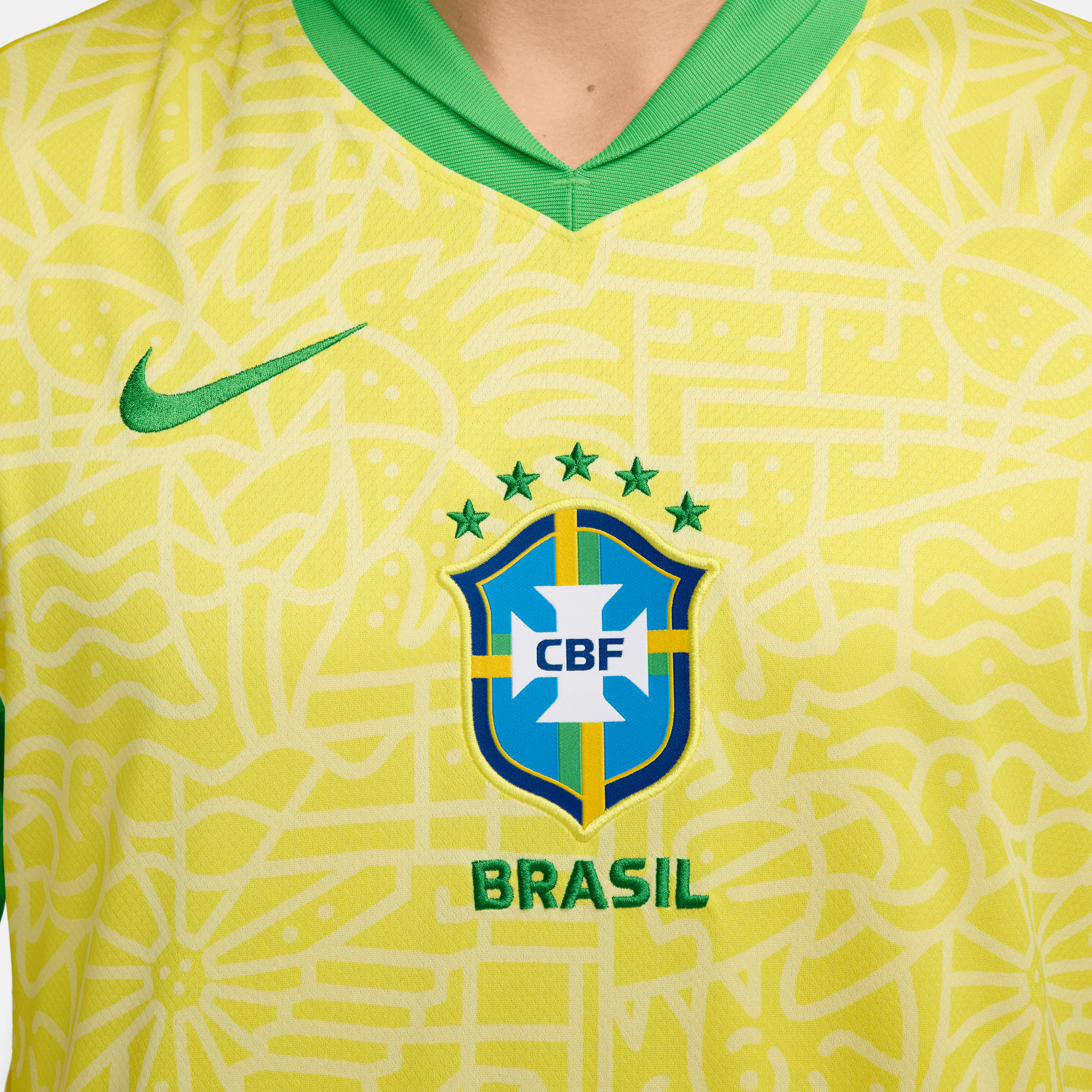 Nike Men's Brazil Stadium Home Dri-FIT Soccer Replica Jersey 2024