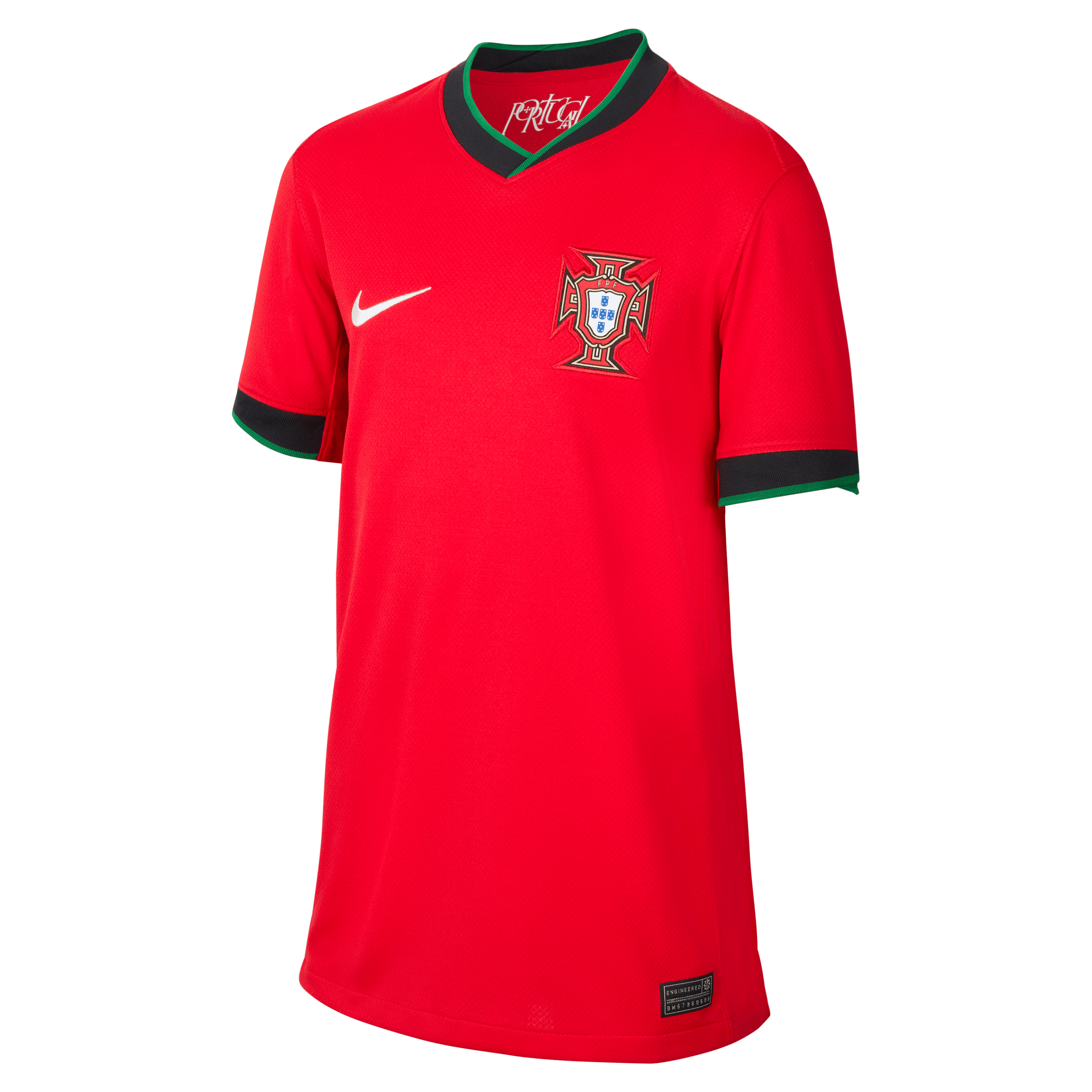 Nike Youth Portugal (Men's Team) Stadium Home Dri-FIT Soccer Replica Jersey 24/25