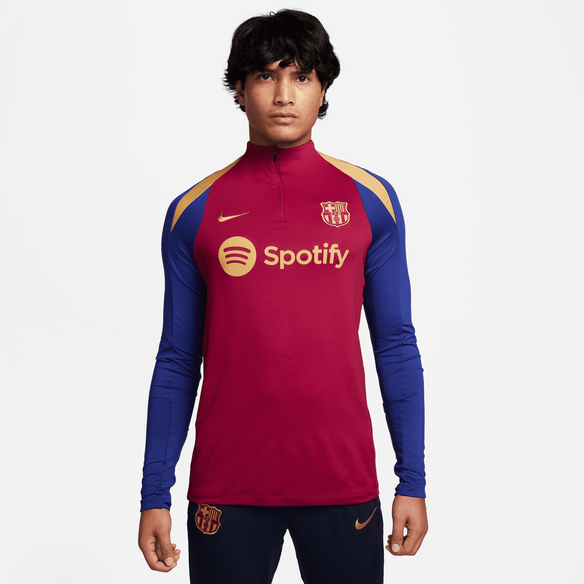 【激レア】Nike FC Barcelona DRI-FIT M Nike Barcelona Dri-Fit 1/4 Zip L/S Strike Drill Top - Purple