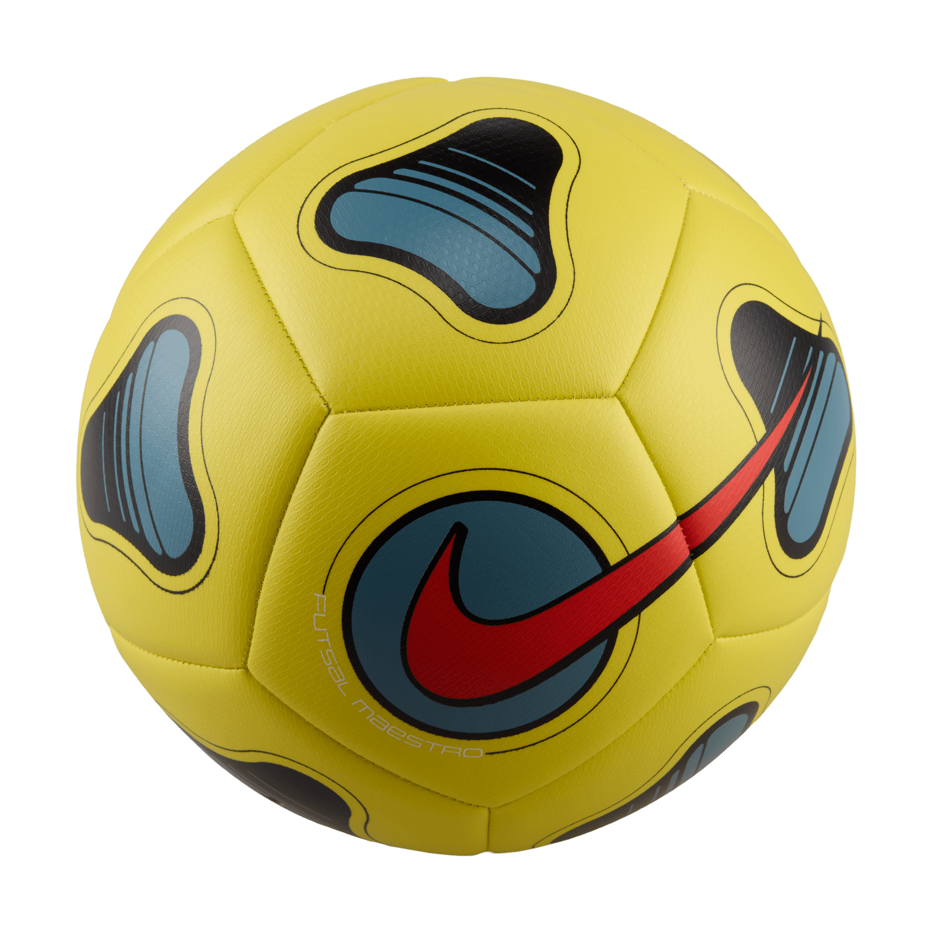 Nike Maestro Futsal PRO Soccer Ball-Lightening/Smokey Blue/Picante Red