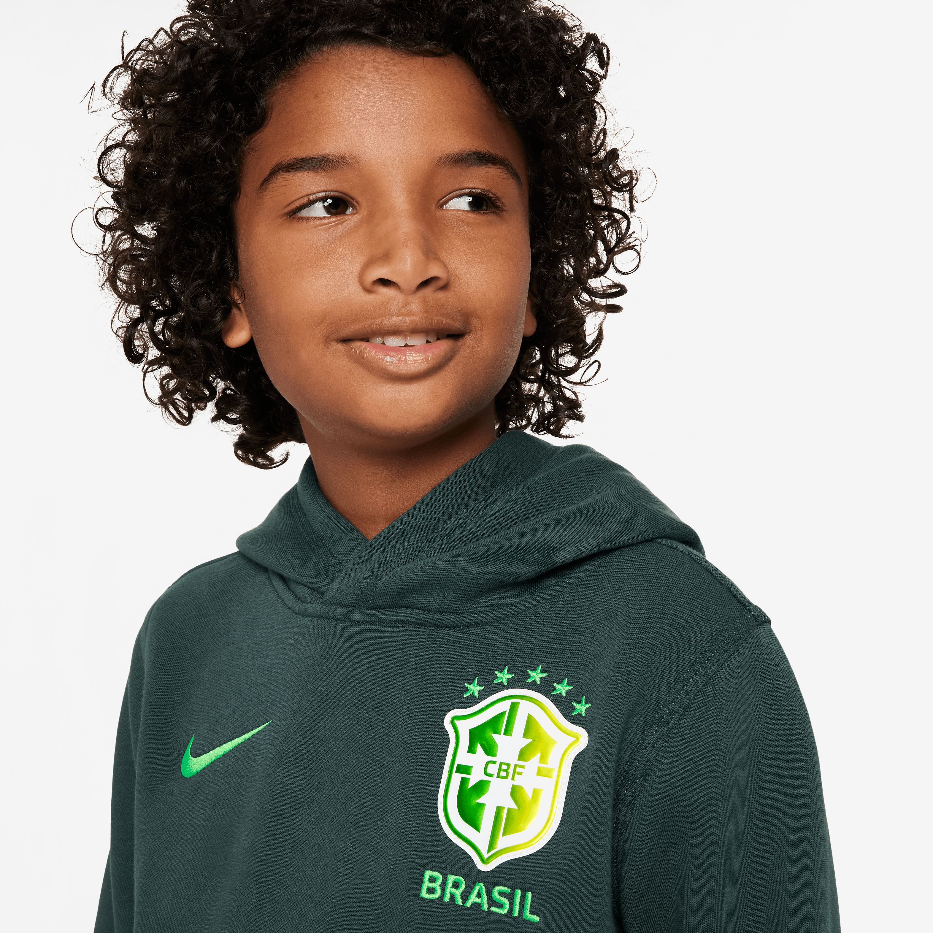 Nike Brazil Club Fleece Big Kids' Full-Zip Hoodie