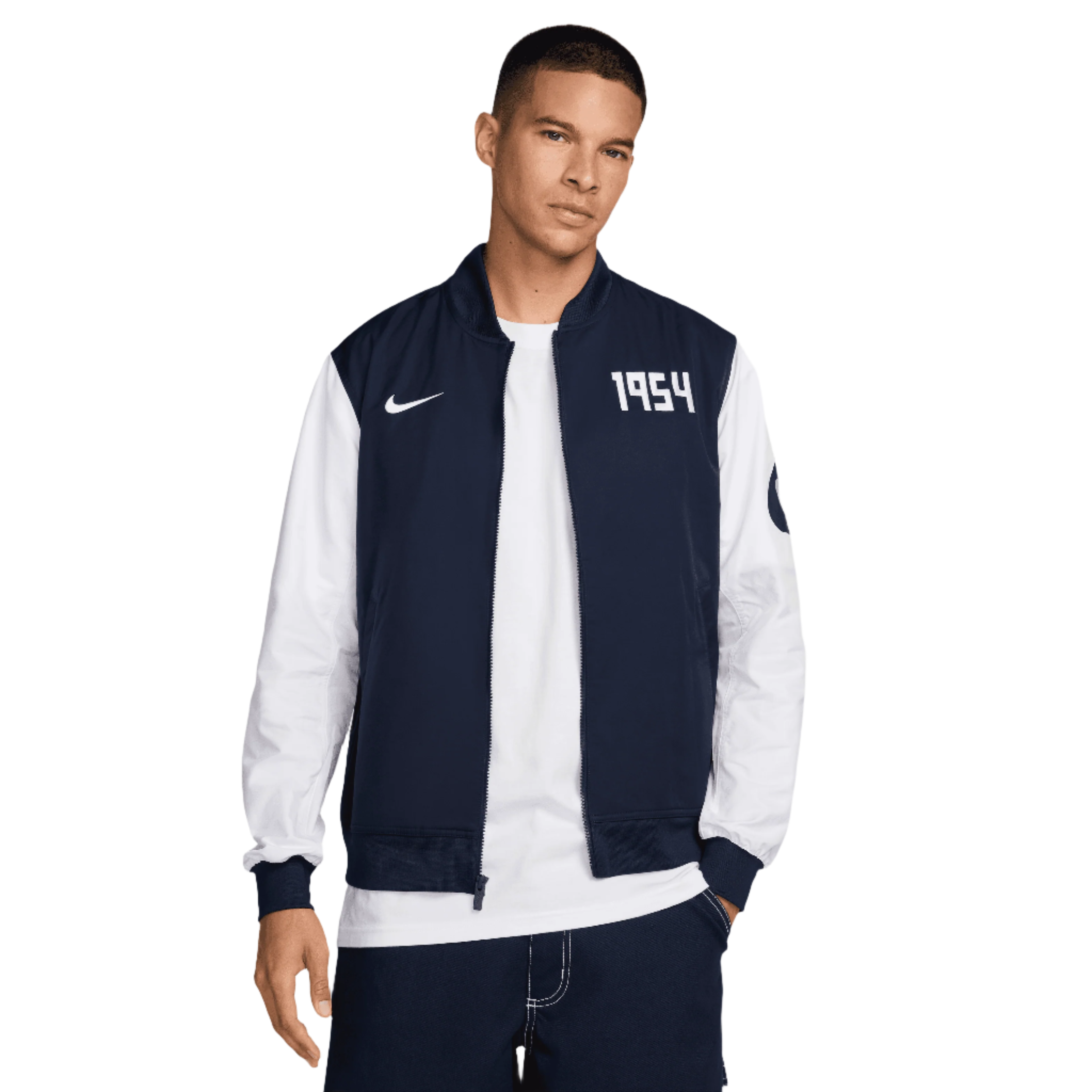 Nike Men's Pumas UNAM Woven Unlined Bomber Jacket - Navy