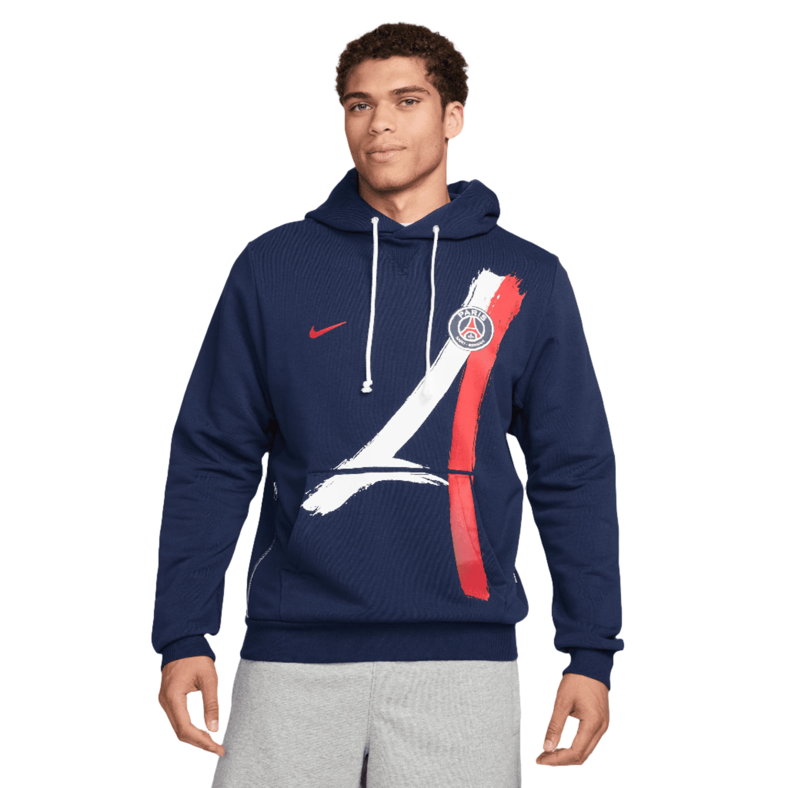 Nike Men's Paris Saint-Germain Dri-FIT Soccer Pullover Hoodie - Navy