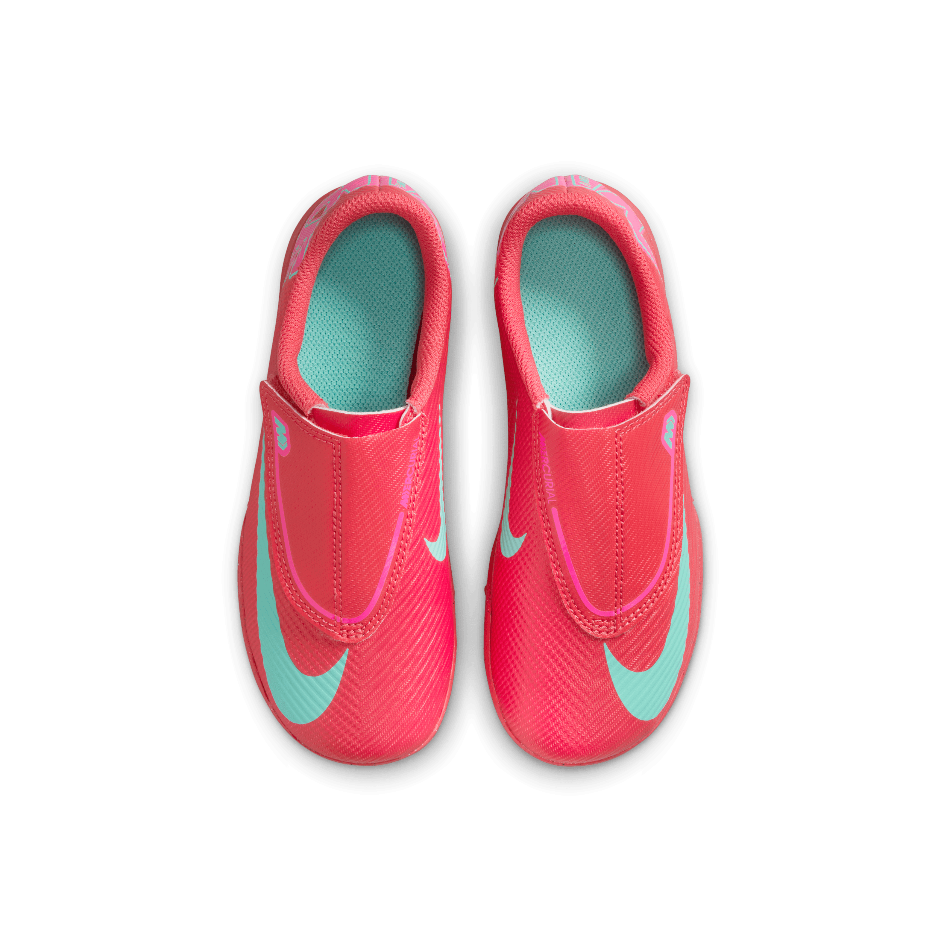 Nike Jr. Mercurial Vapor 16 Club Little Kids' TF Low-Top Soccer Shoes-EMBER GLOW/AURORA GREEN