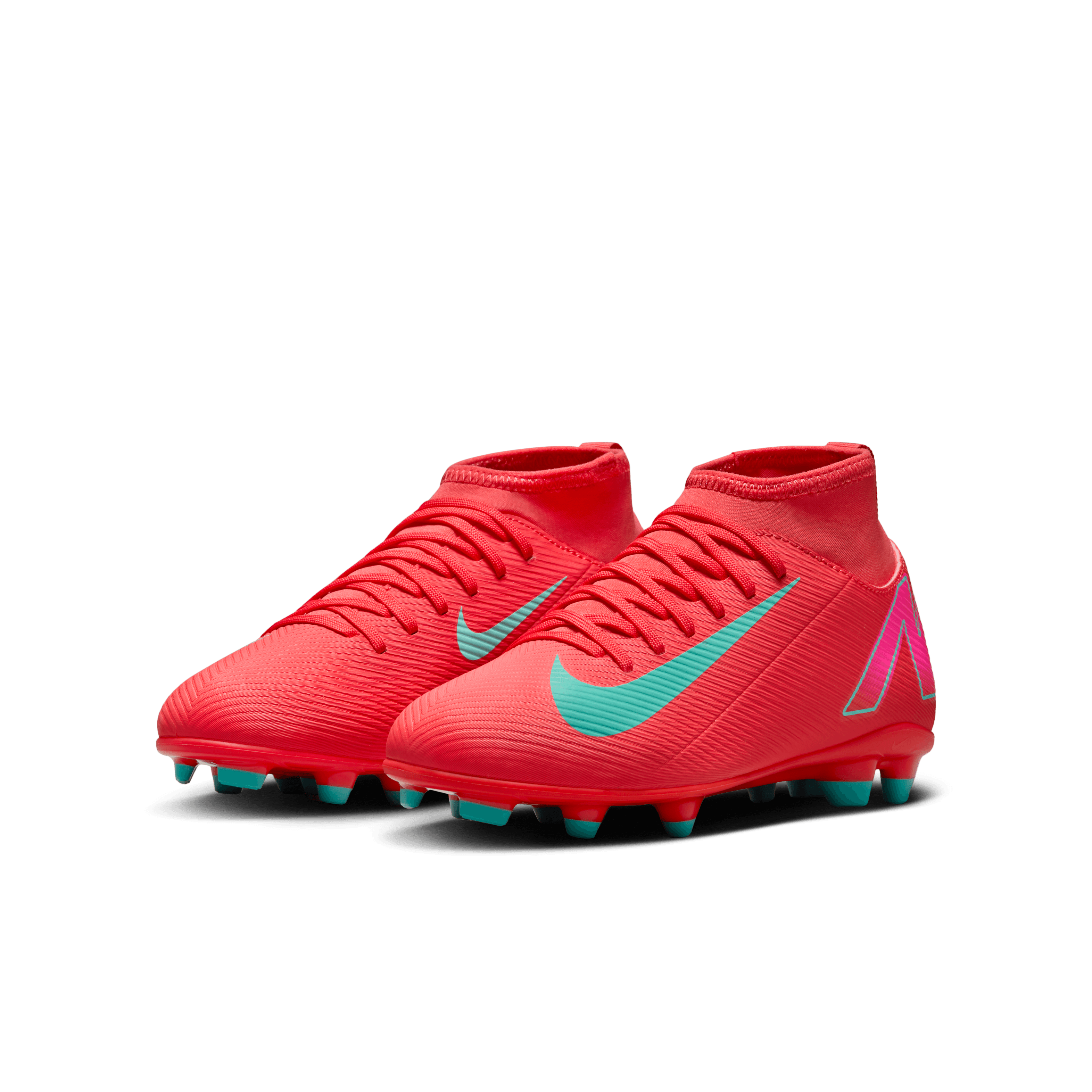 Nike Jr. Mercurial Superfly 10 Club Little/Big Kids' MG High-Ember Glow/Aurora Green