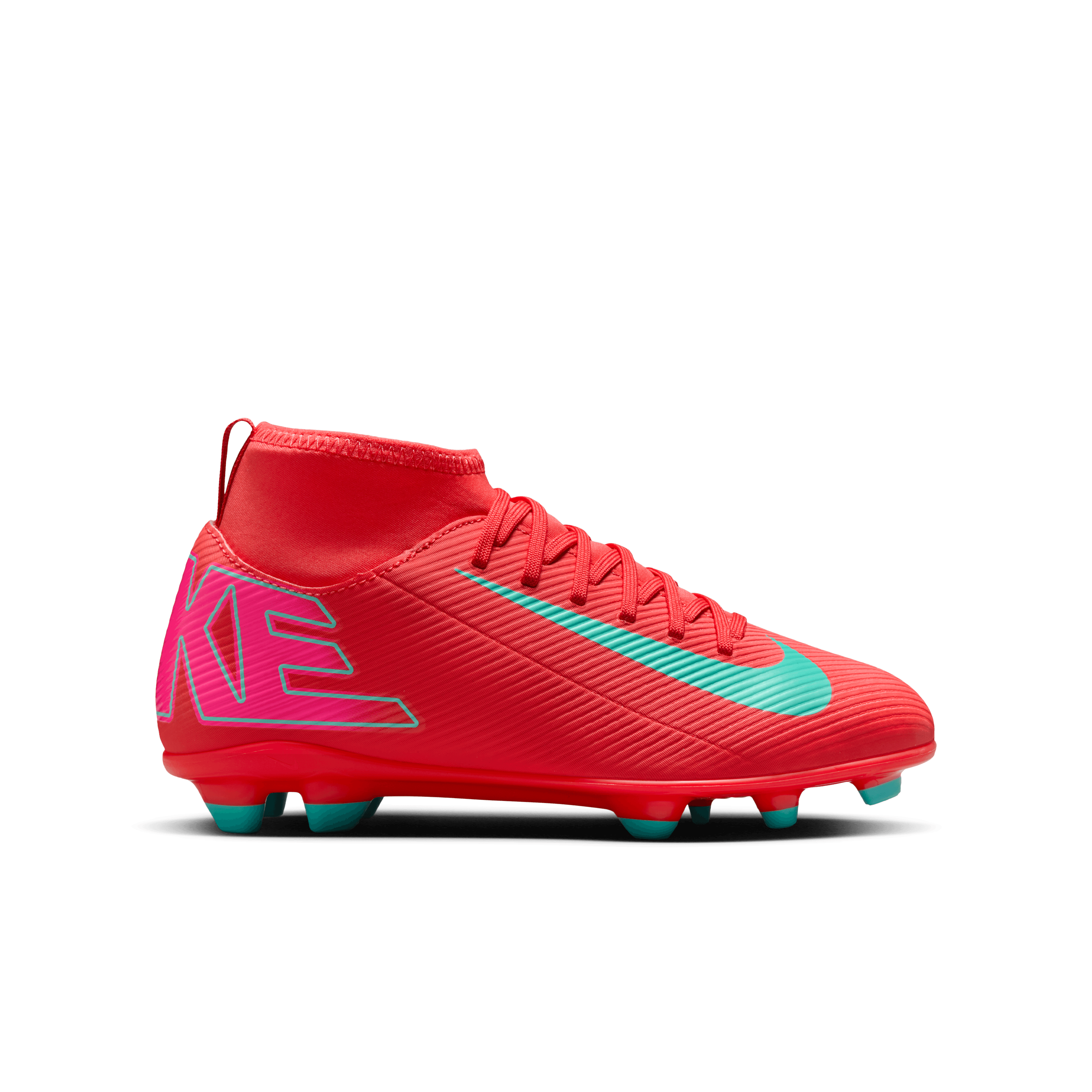 Nike Jr. Mercurial Superfly 10 Club Little/Big Kids' FG High-Ember Glow/Aurora Green