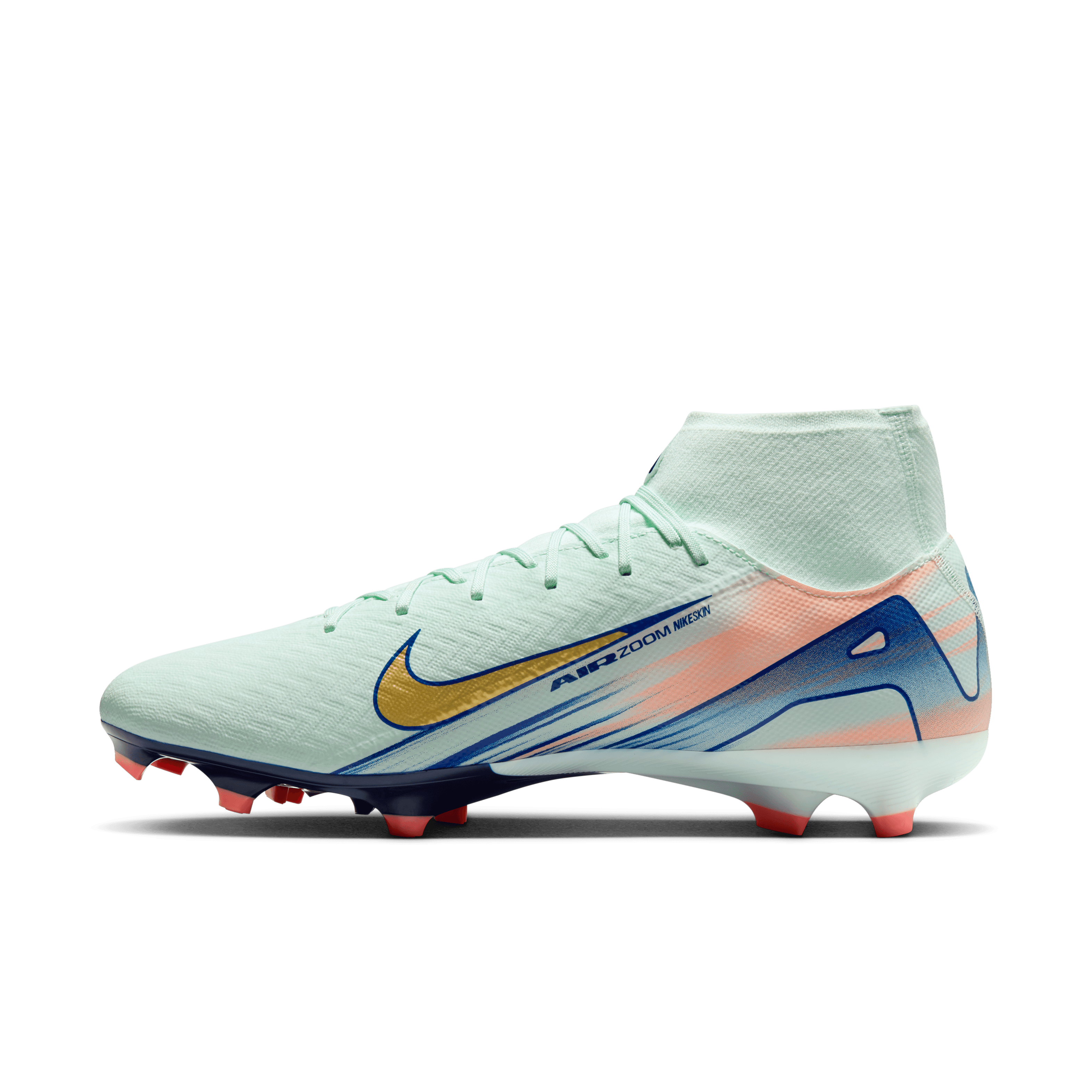 Nike Youth Superfly 10 Academy Mercurial Dream Speed MG High Top-BARELY GREEN/MTLC GOLD COIN