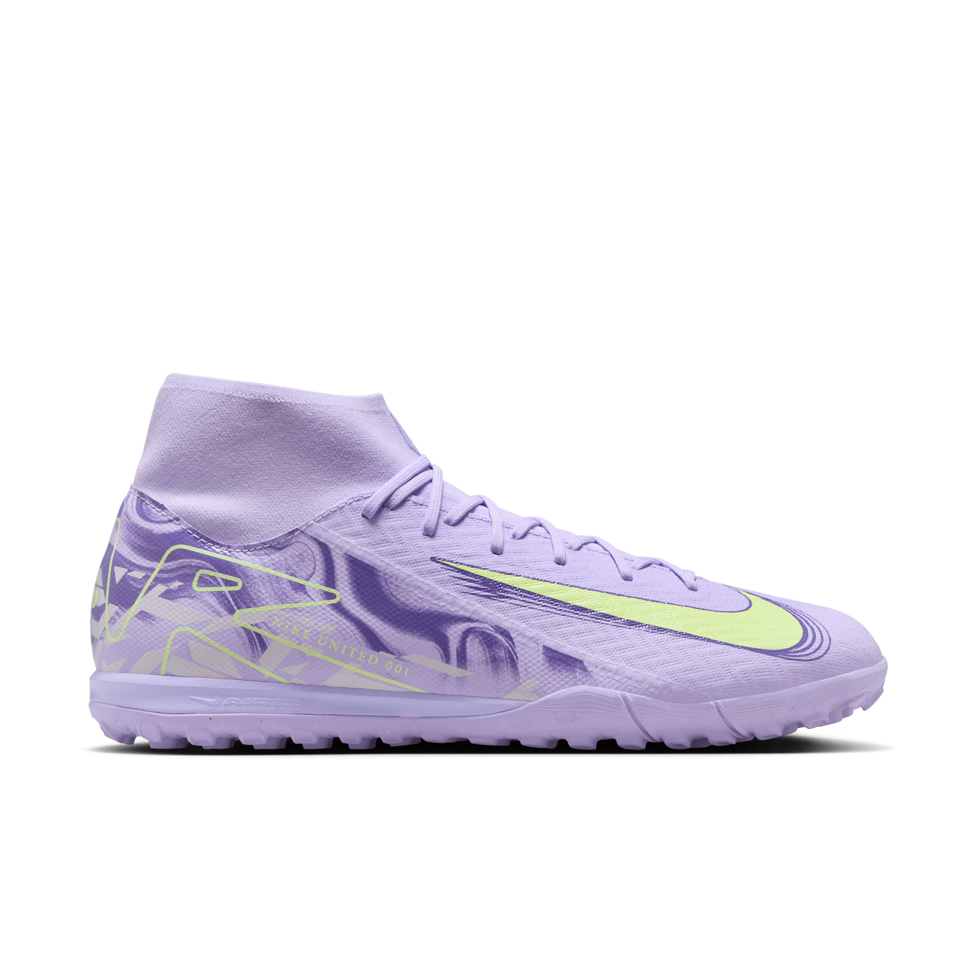 Nike United Mercurial Superfly 10 Academy TF-Purple Agate/Barely Volt