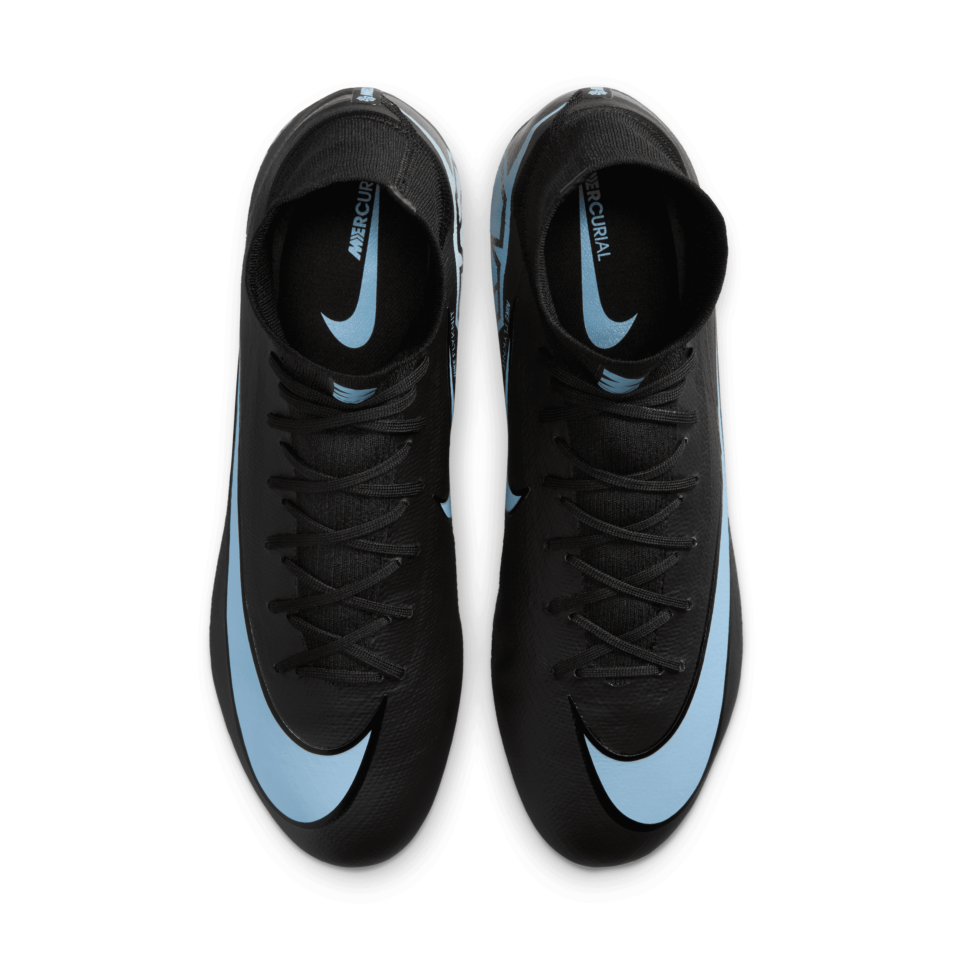 Nike Mercurial Superfly 10 Pro FG High-Top Soccer Cleats-Black/ice Blue