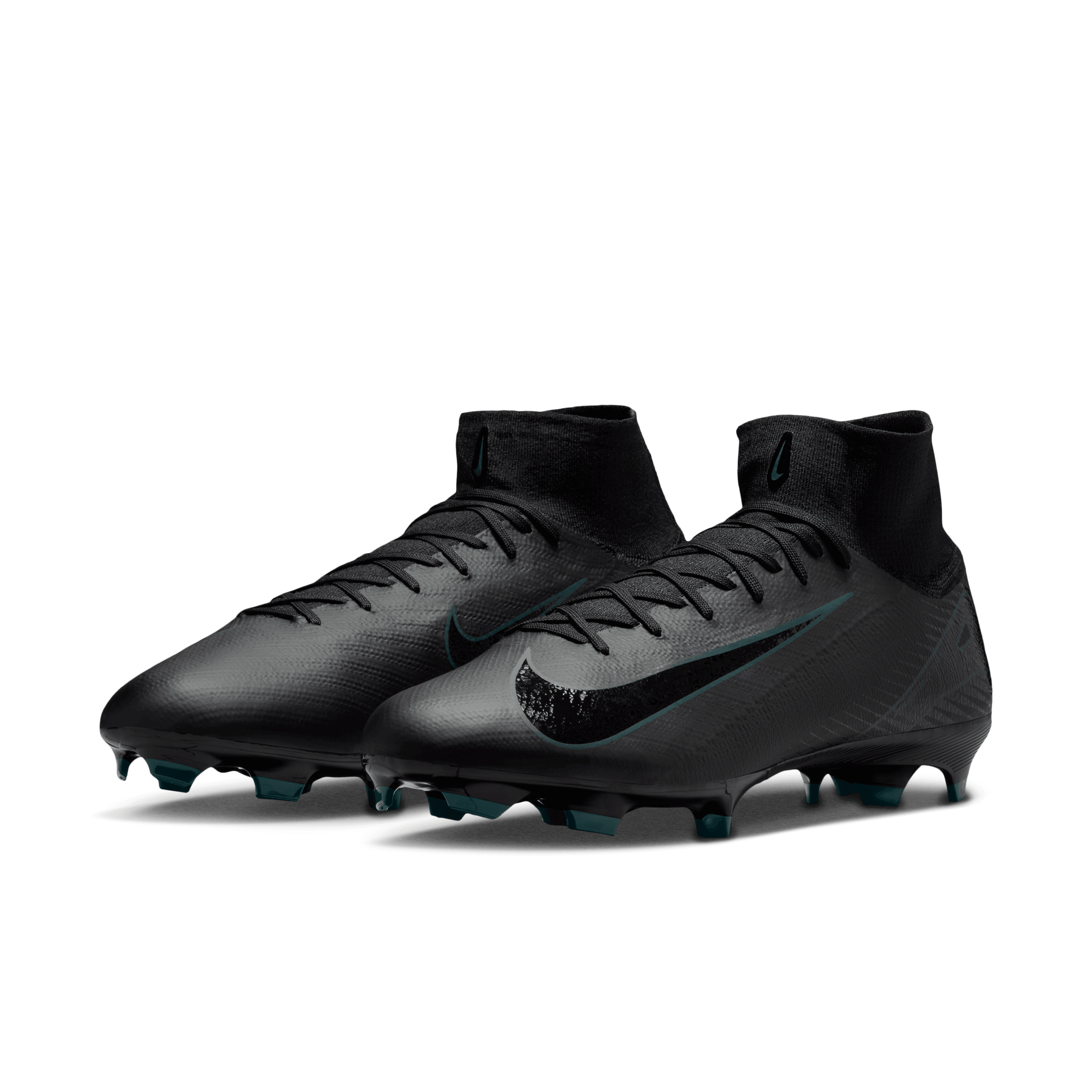 Nike Mercurial Superfly 10 Pro FG High-Top Soccer Cleats-Black/Deep Jungle