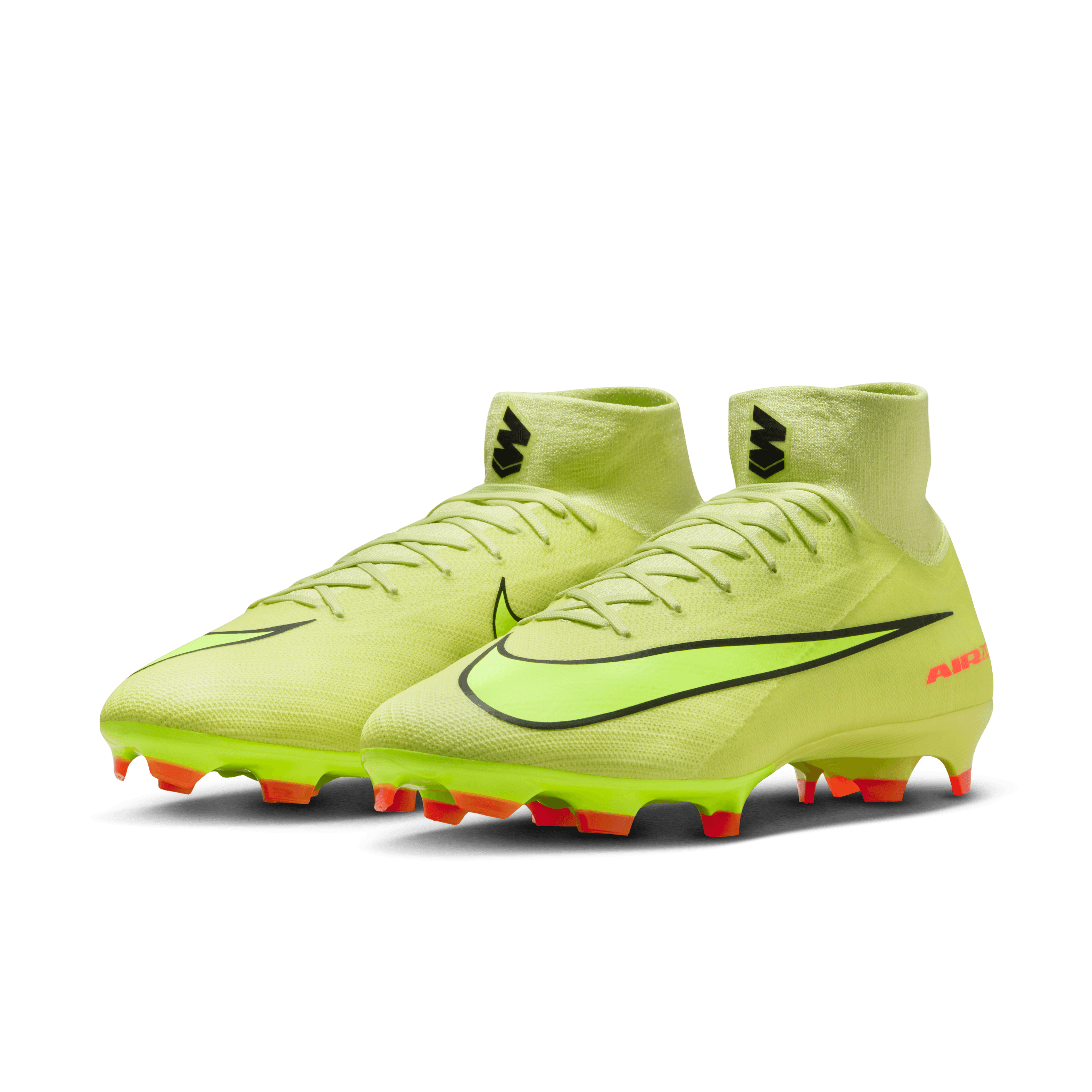 Nike Youth Mercurial Superfly 10 Pro FG High-Top Soccer Cleats-Limelight/volt-hyper Crimson