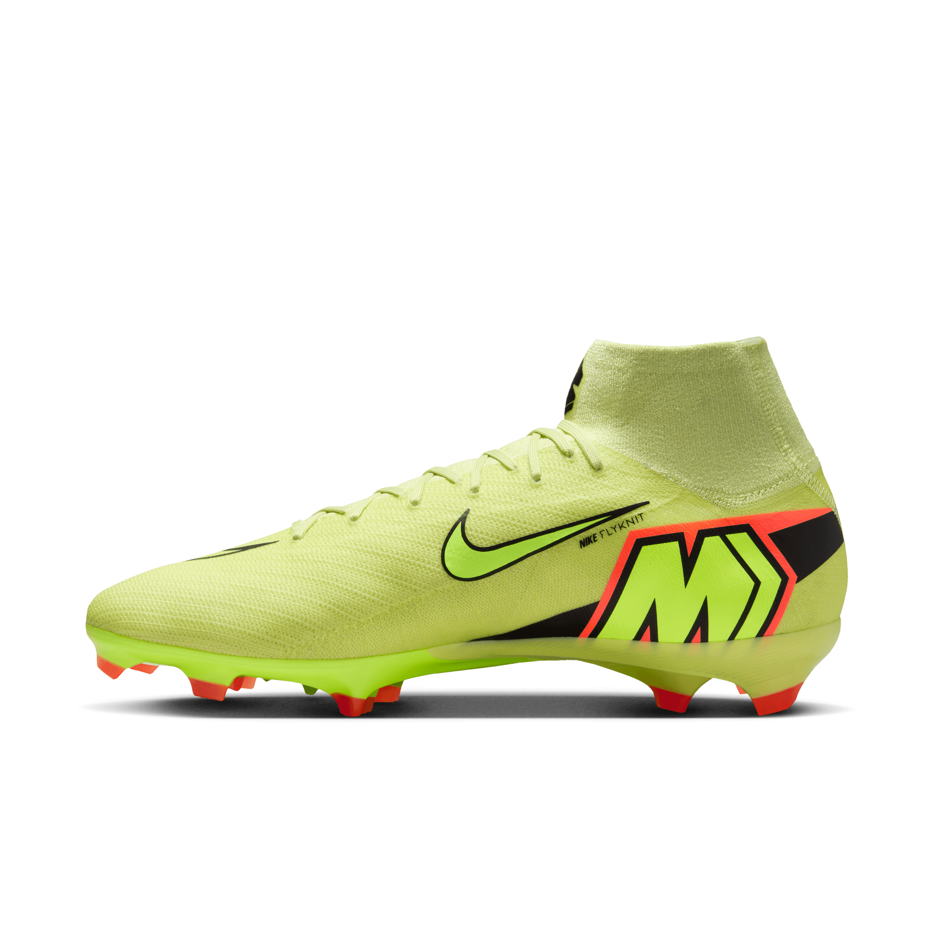 Nike Youth Mercurial Superfly 10 Pro FG High-Top Soccer Cleats-Limelight/volt-hyper Crimson
