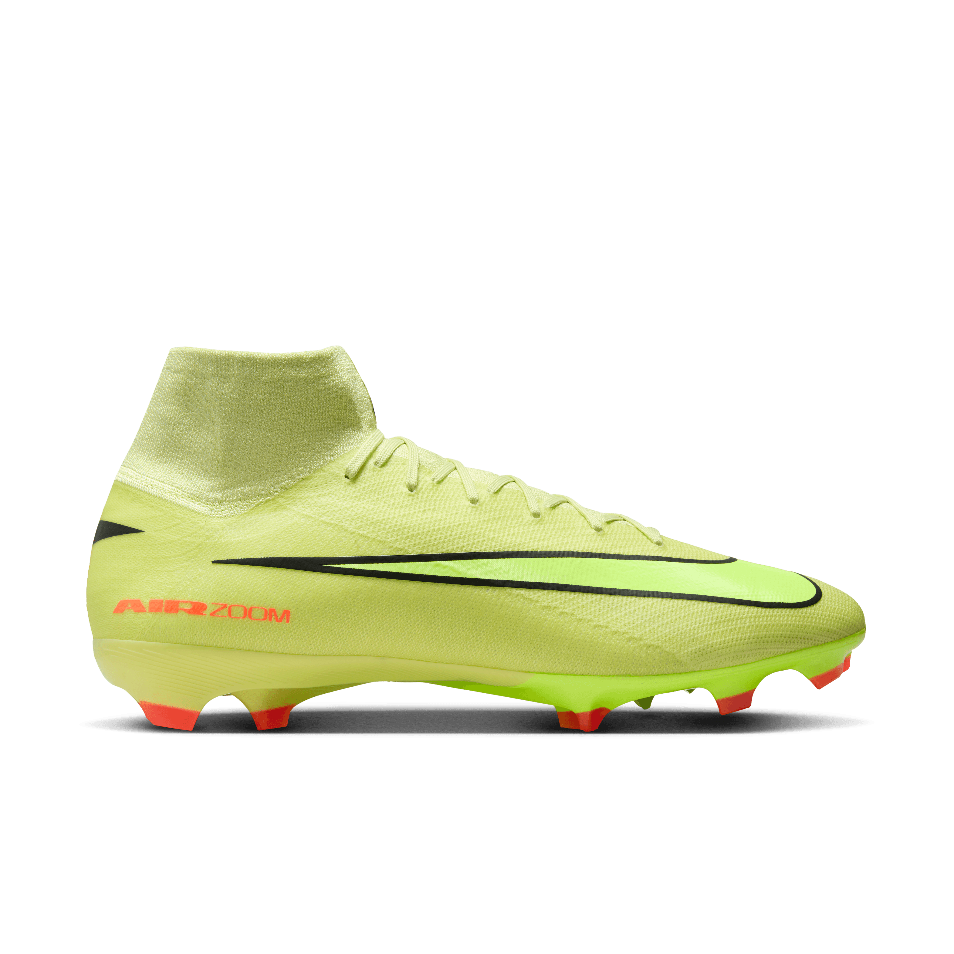 Nike Youth Mercurial Superfly 10 Pro FG High-Top Soccer Cleats-Limelight/volt-hyper Crimson
