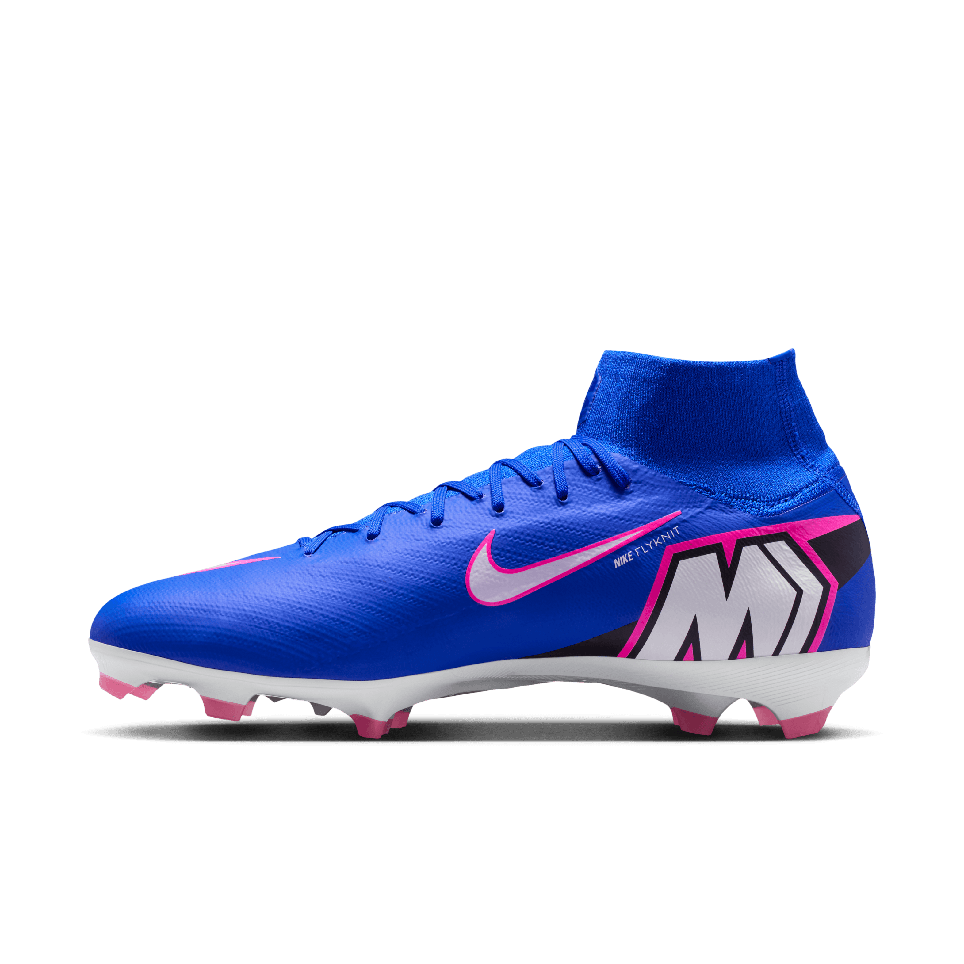 Nike Youth Mercurial Superfly 10 Pro FG High-Top Soccer Cleats-Racer Blue/White