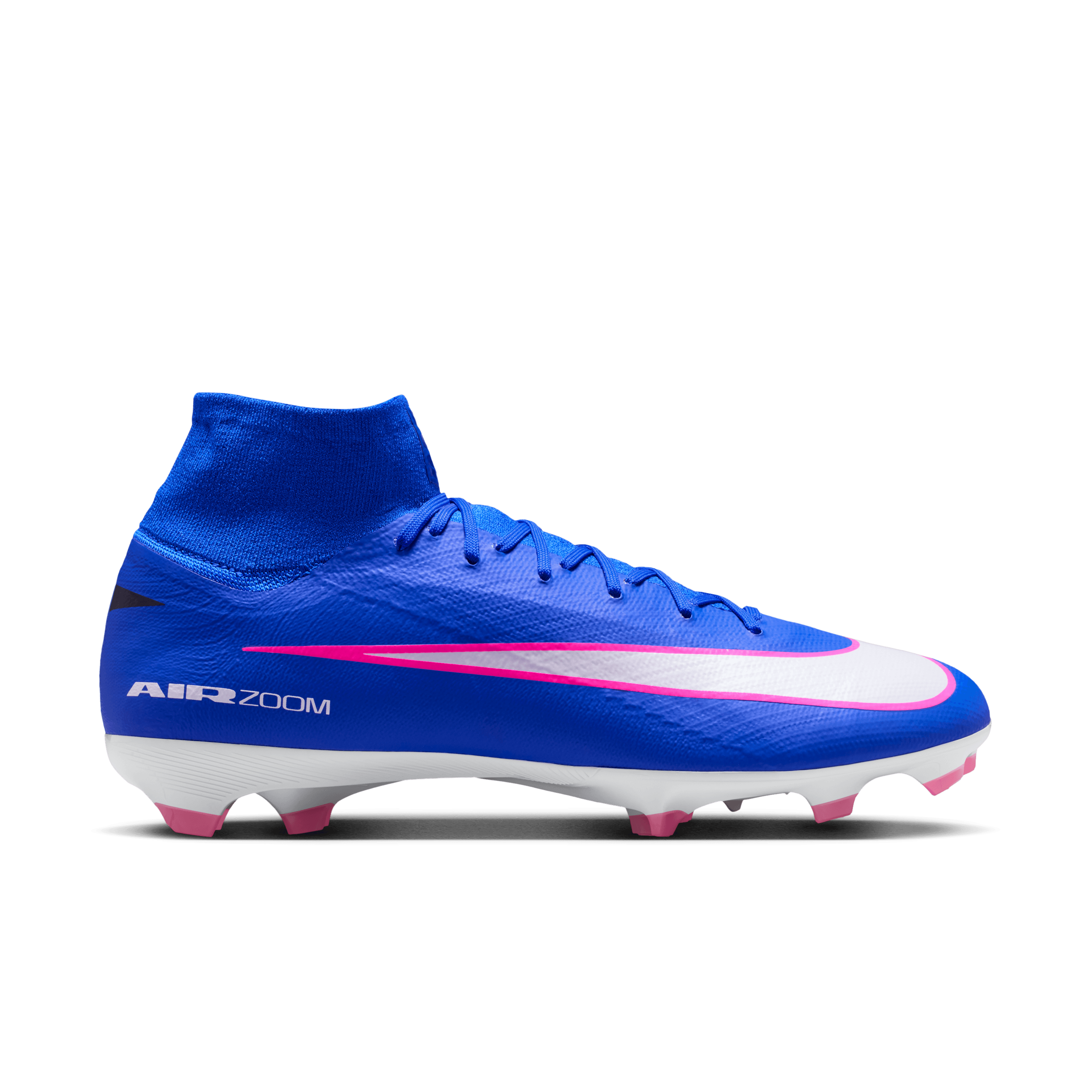 Nike Youth Mercurial Superfly 10 Pro FG High-Top Soccer Cleats-Racer Blue/White