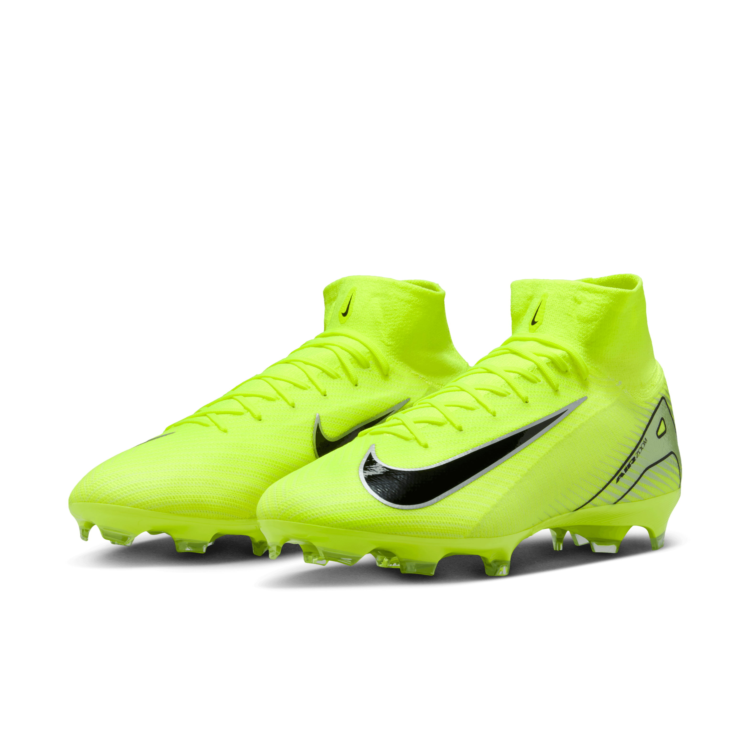 Nike Mercurial Superfly 10 Pro FG High-Top Soccer Cleats-Volt/Black