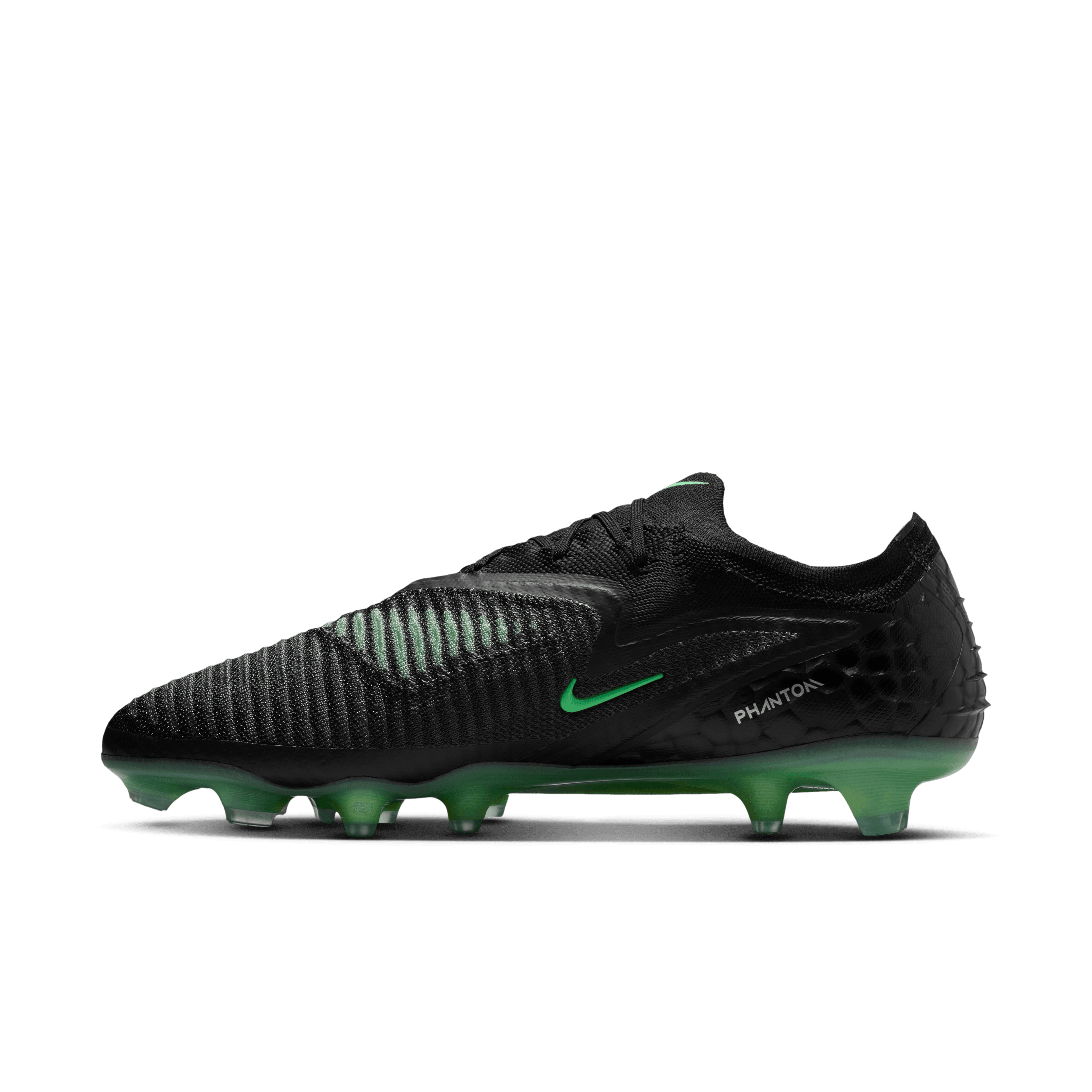 Nike Phantom 6 Low Elite Firm-Ground Soccer Cleats- Black/illusion Green-black