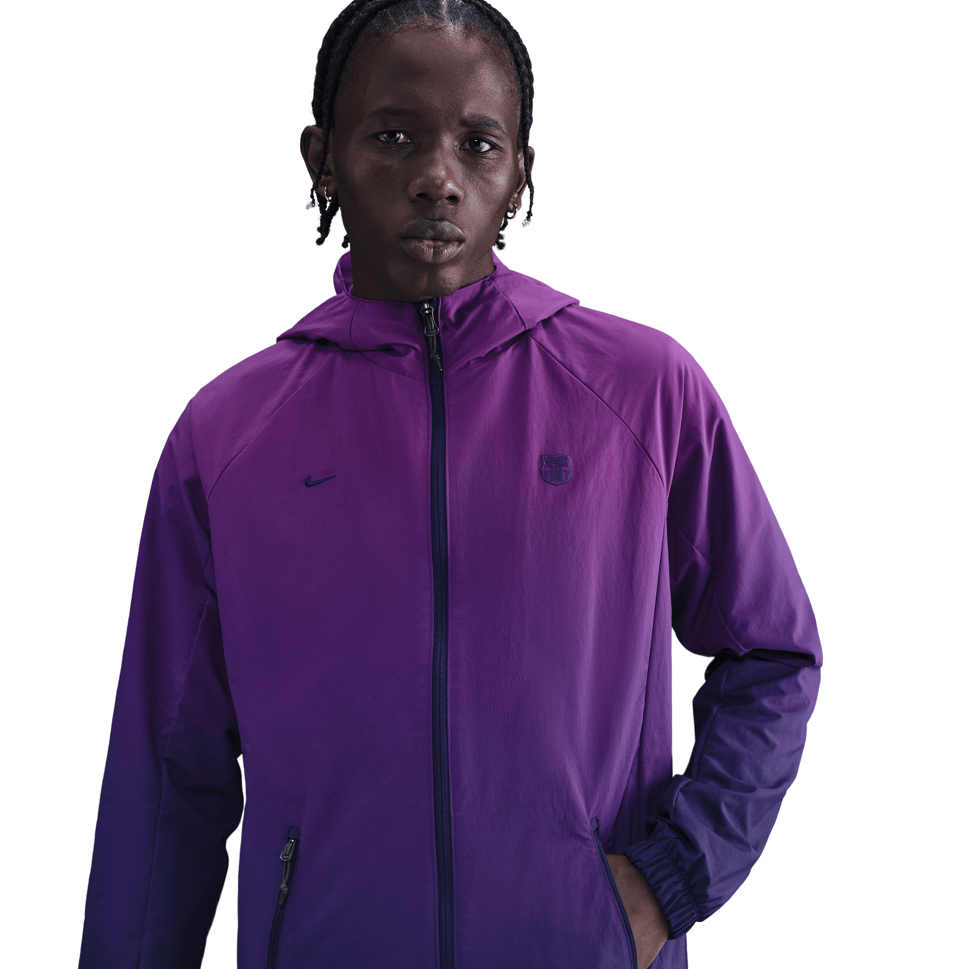 Nike FC Barcelona AWF AWF WVN GX Jacket-Bright Grape/imperial Purple