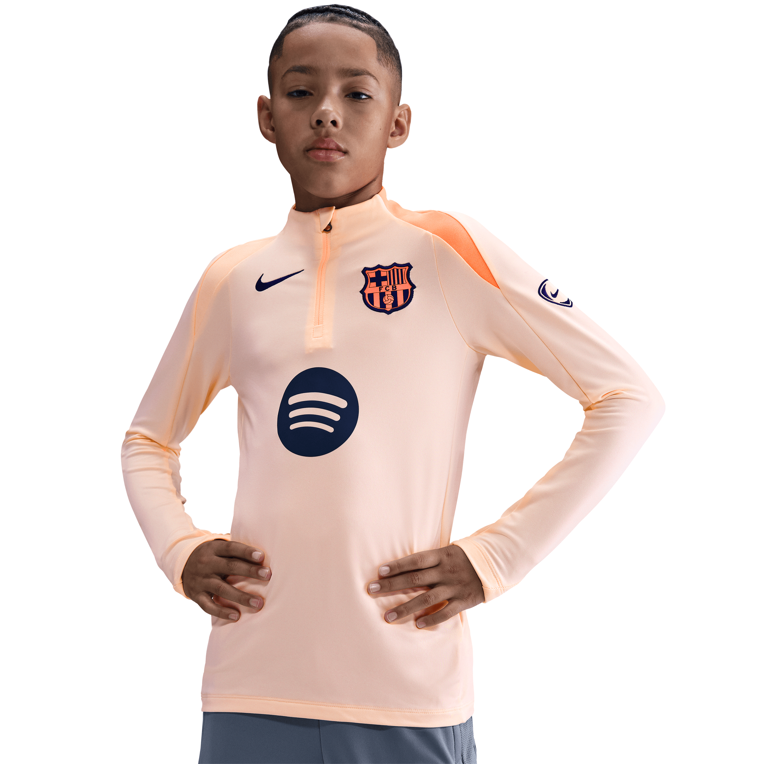 Nike Youth FC Barcelona Quarter Zip Drill Top