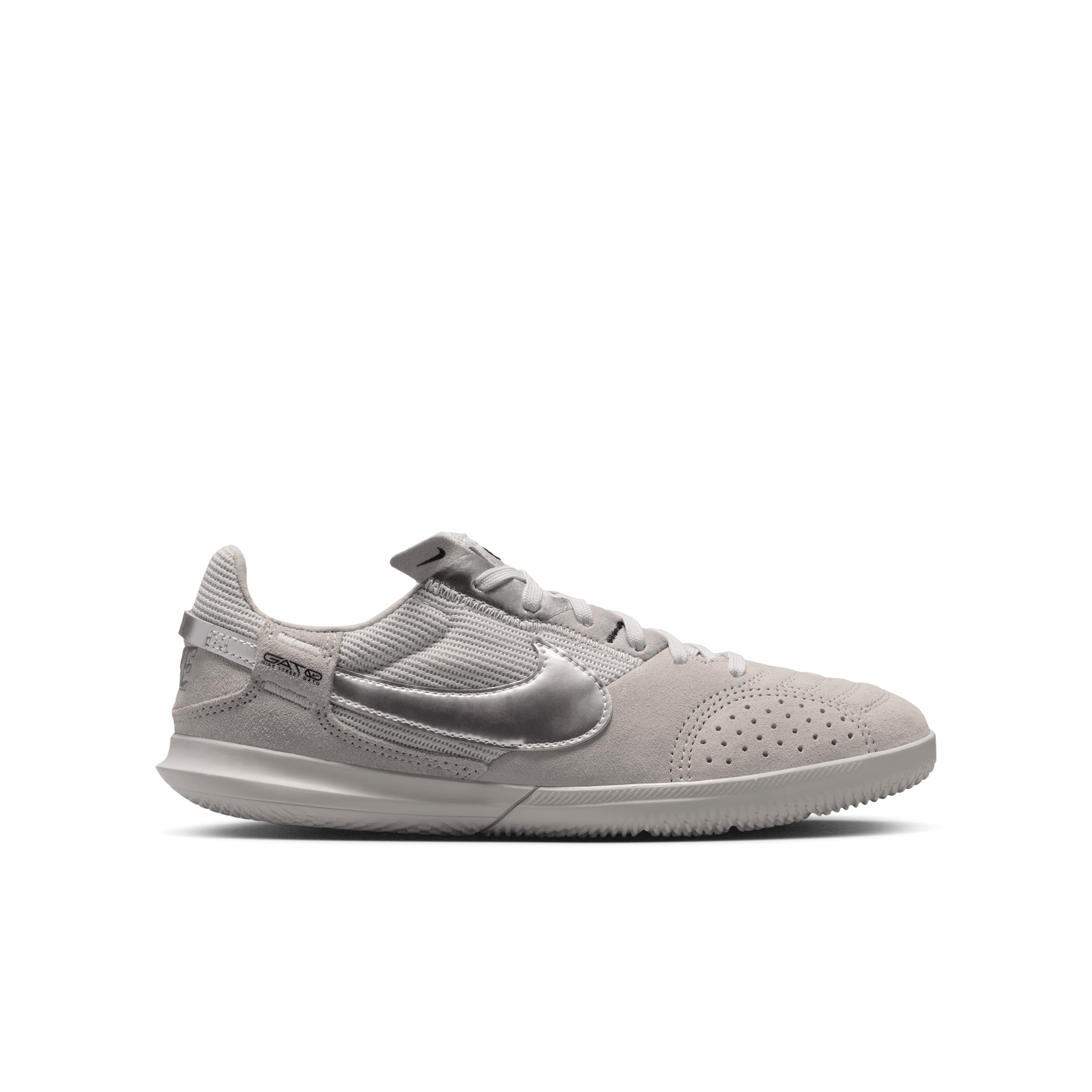 Nike Jr. Streetgato Little/Big Kids' Soccer Shoes-LT SMOKE GREY/METALLIC SILVER