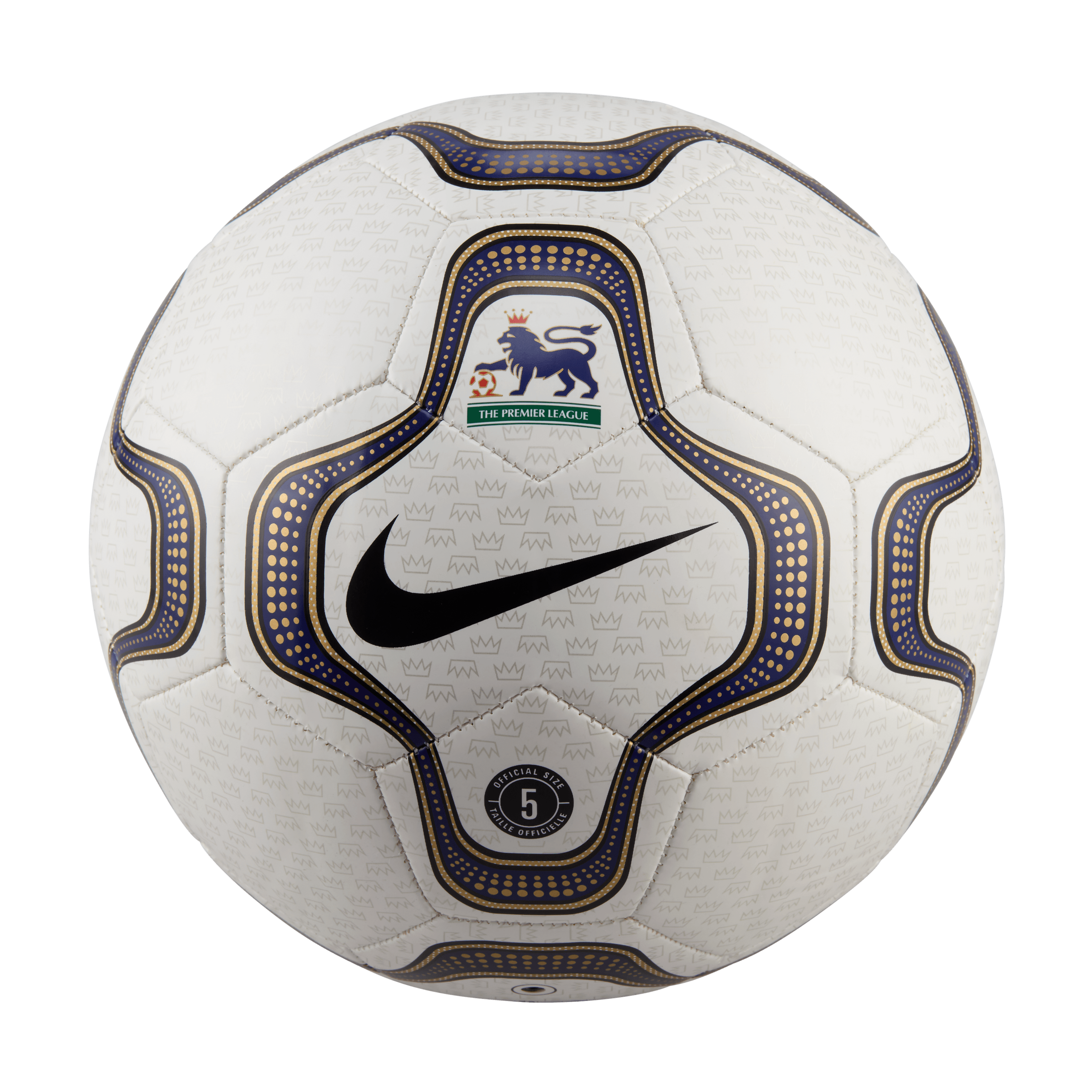 Nike Premier League Heritage Gio Merlin Soccer Ball-White/Blue/Gold/Black