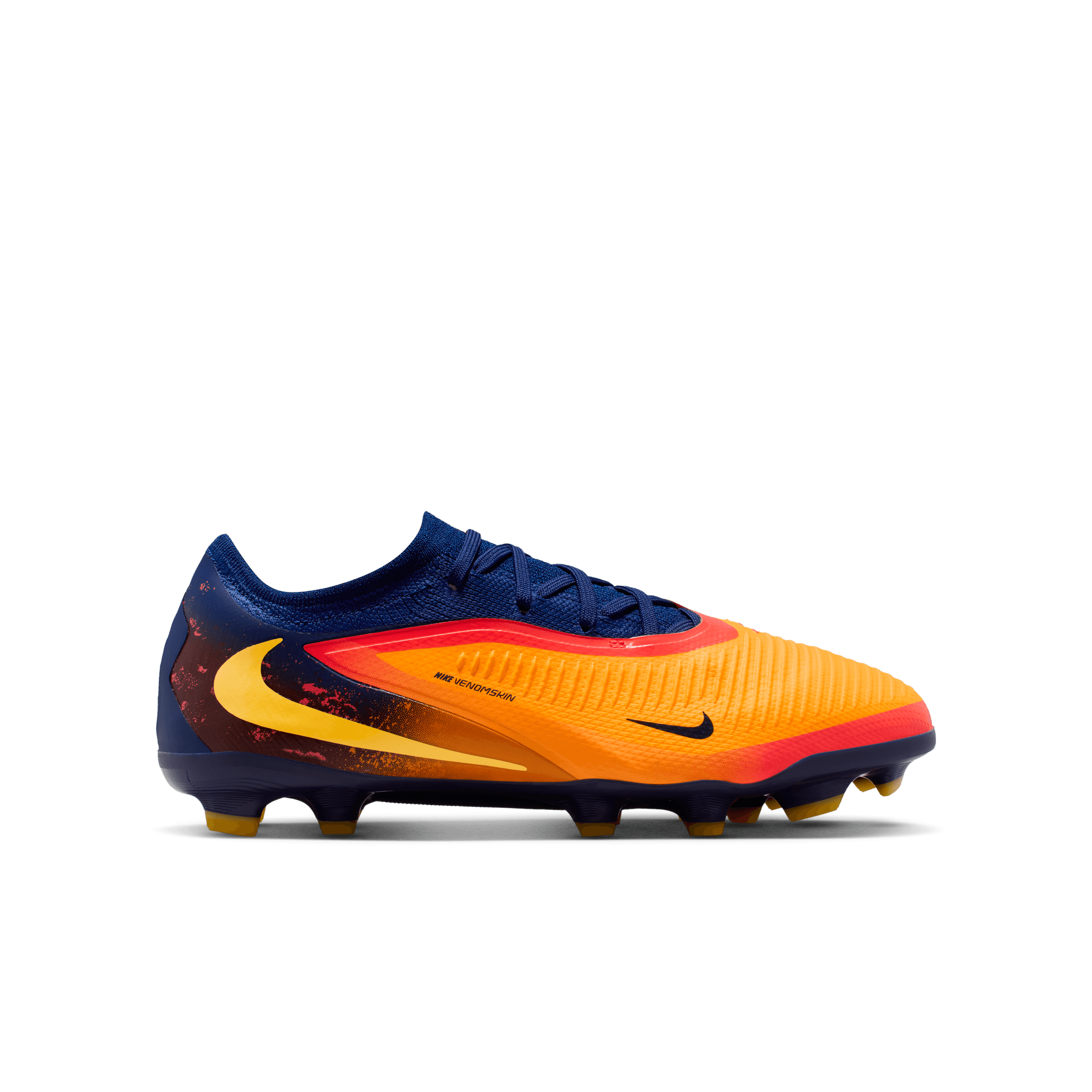 Nike Jr. Phantom 6 Low Pro "Erling Haaland FG/MG-Laser Orange/lemon Venom-blue Void