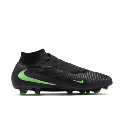 Nike Phantom 6 High Pro Firm-Ground Soccer Cleats- Black/Black/Illusion Green