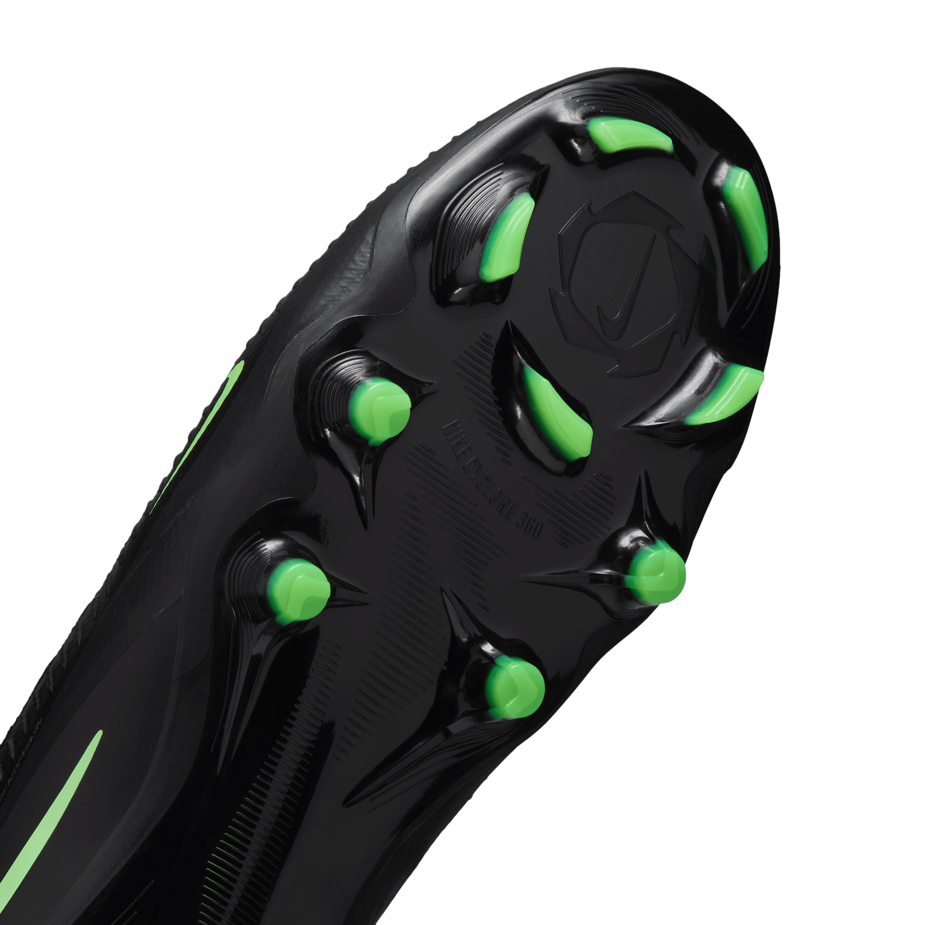 Nike Phantom 6 High Pro Firm-Ground Soccer Cleats- Black/Black/Illusion Green