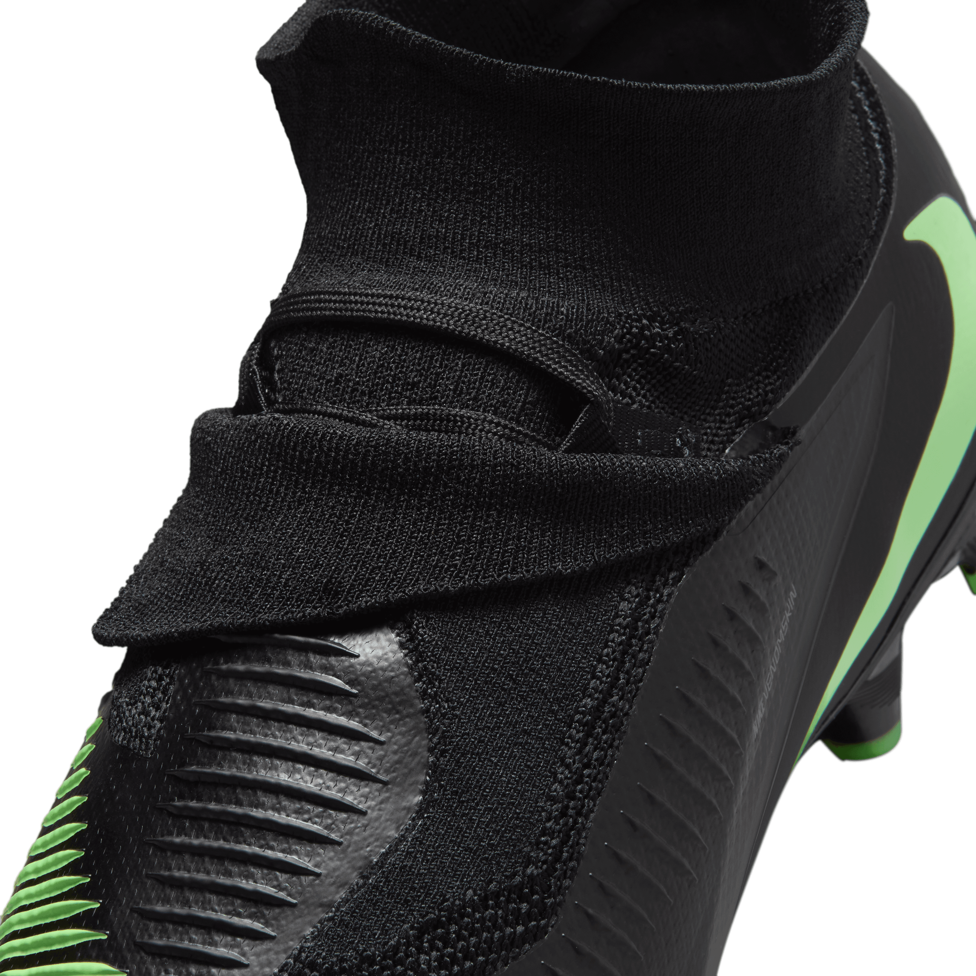 Nike Phantom 6 High Pro Firm-Ground Soccer Cleats- Black/Black/Illusion Green