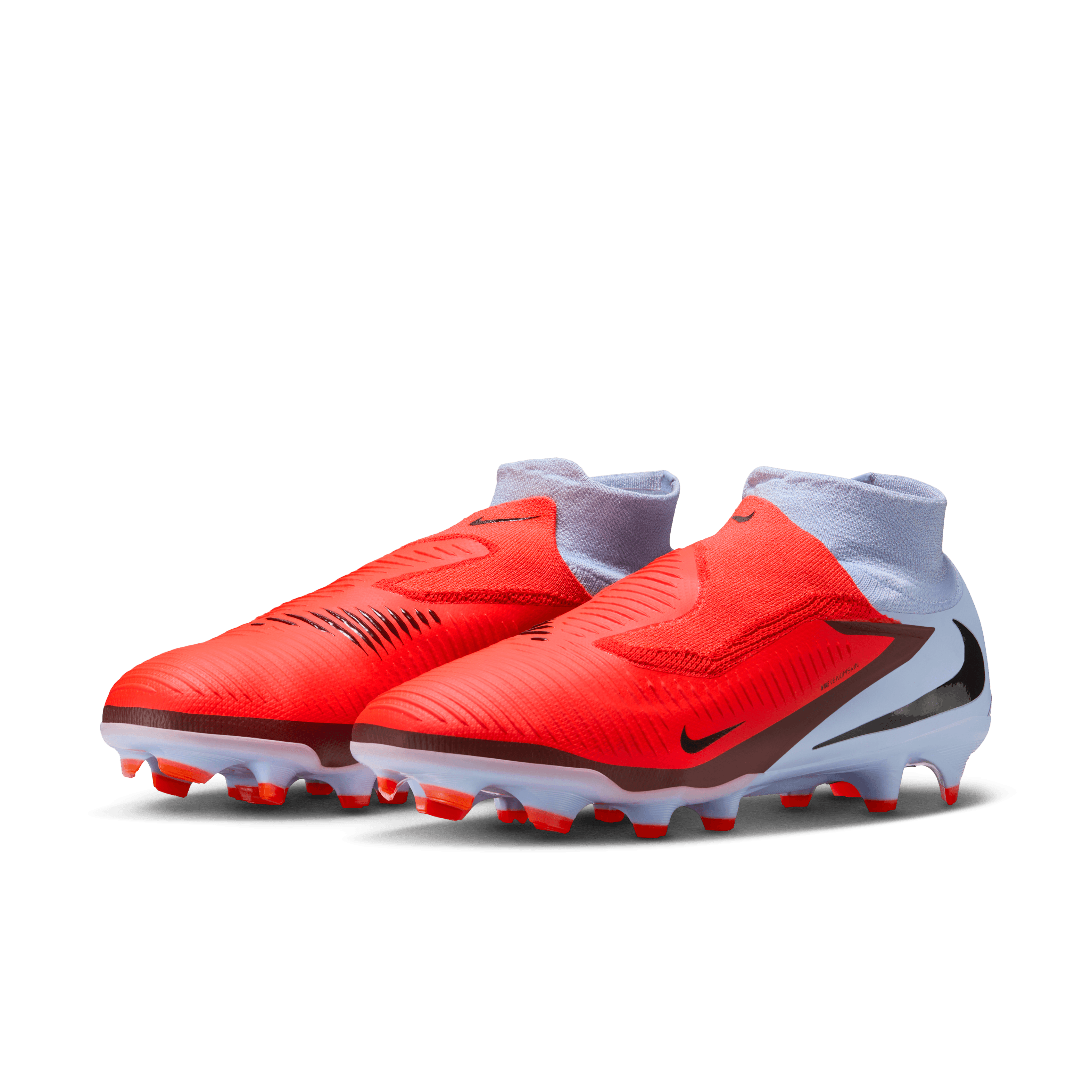 Nike Youth Phantom 6 High Pro Firm-Ground Soccer Cleats-Royal Tint/bright Crimson