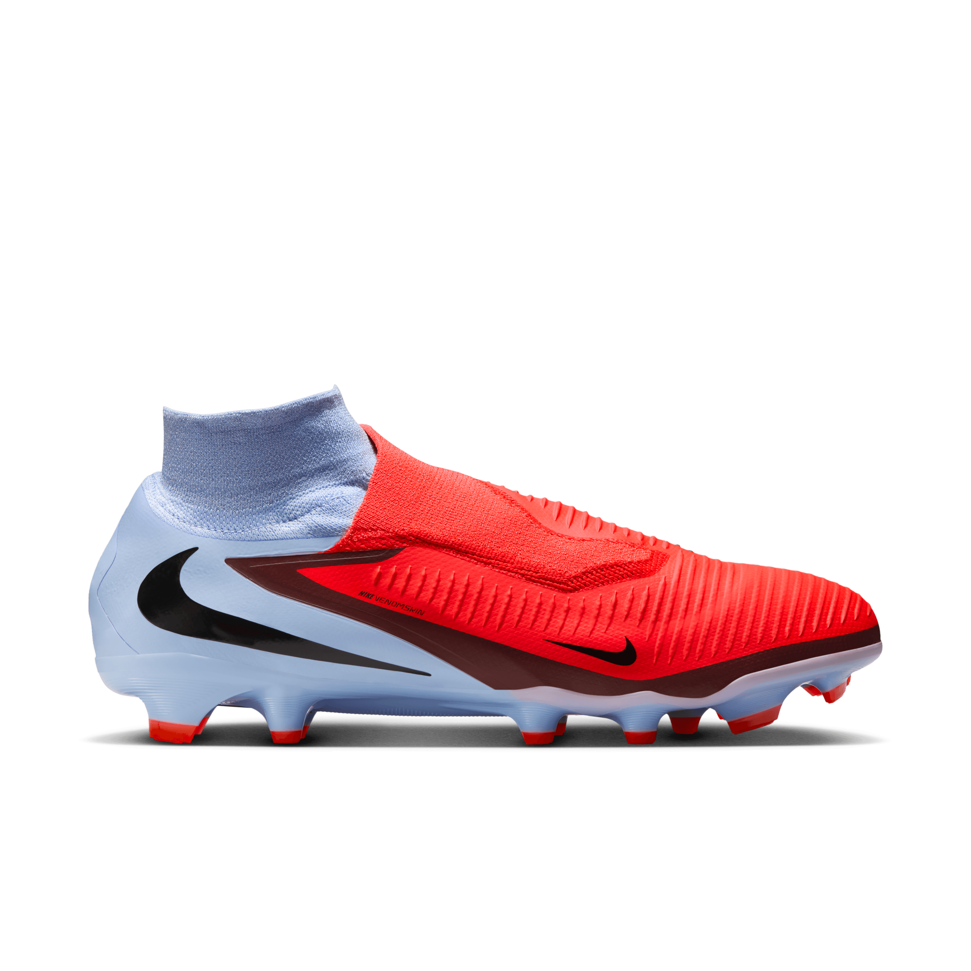 Nike Youth Phantom 6 High Pro Firm-Ground Soccer Cleats-Royal Tint/bright Crimson