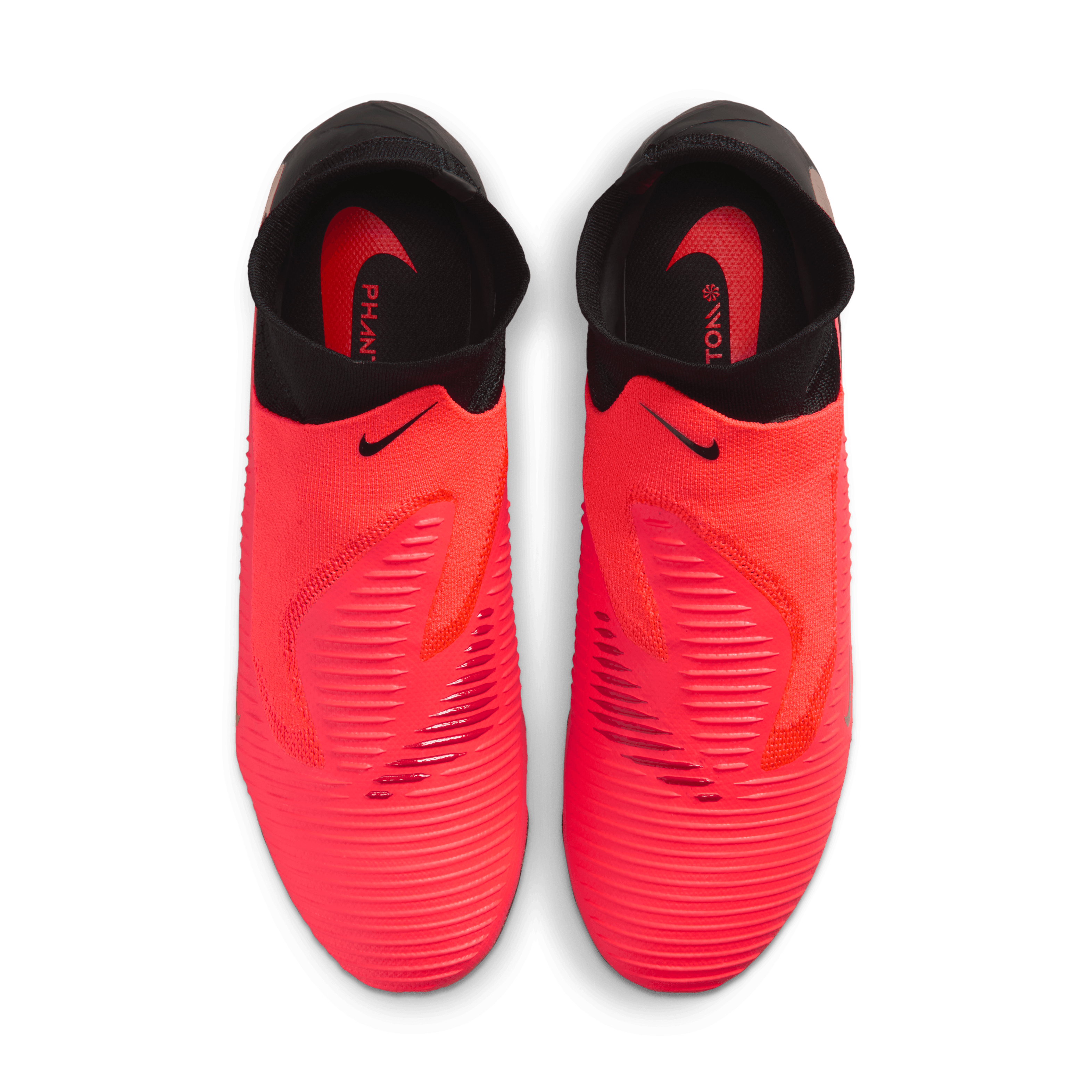 Nike Youth Phantom 6 High Pro Firm-BRIGHT CRIMSON/BLUR-BLACK