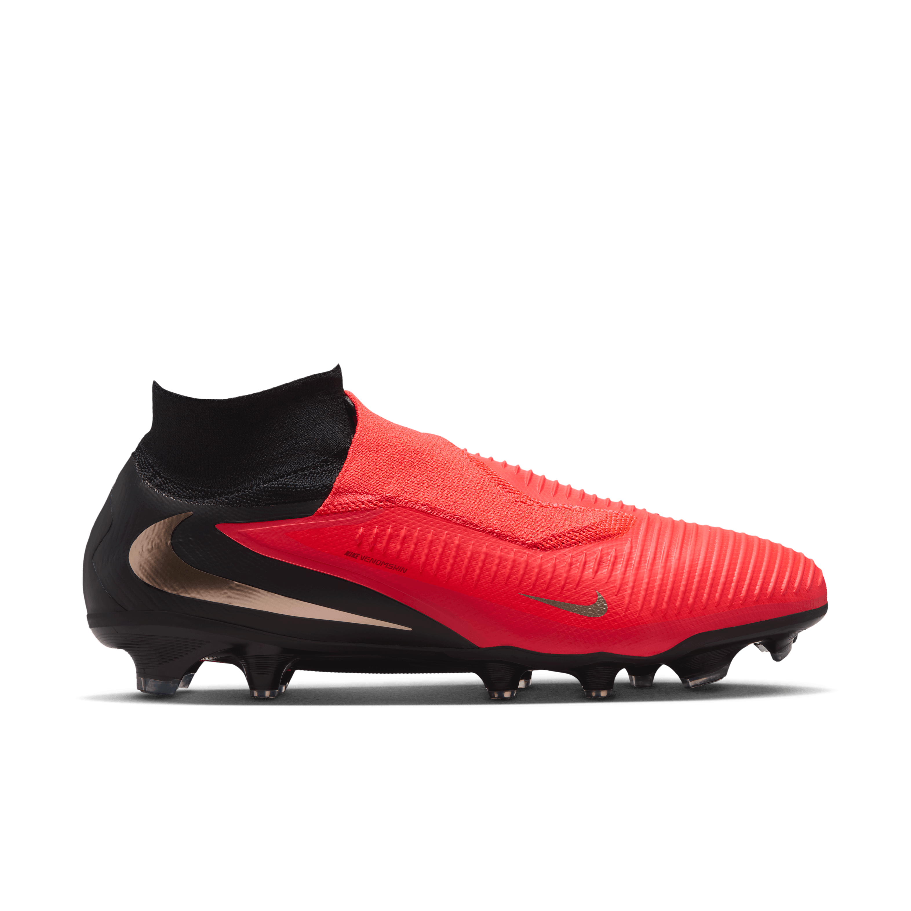 Nike Youth Phantom 6 High Pro Firm-BRIGHT CRIMSON/BLUR-BLACK