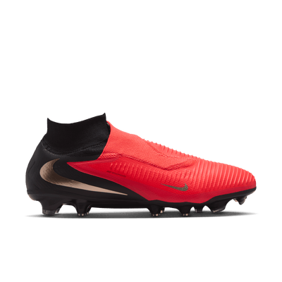 Nike Youth Phantom 6 High Pro Firm-BRIGHT CRIMSON/BLUR-BLACK