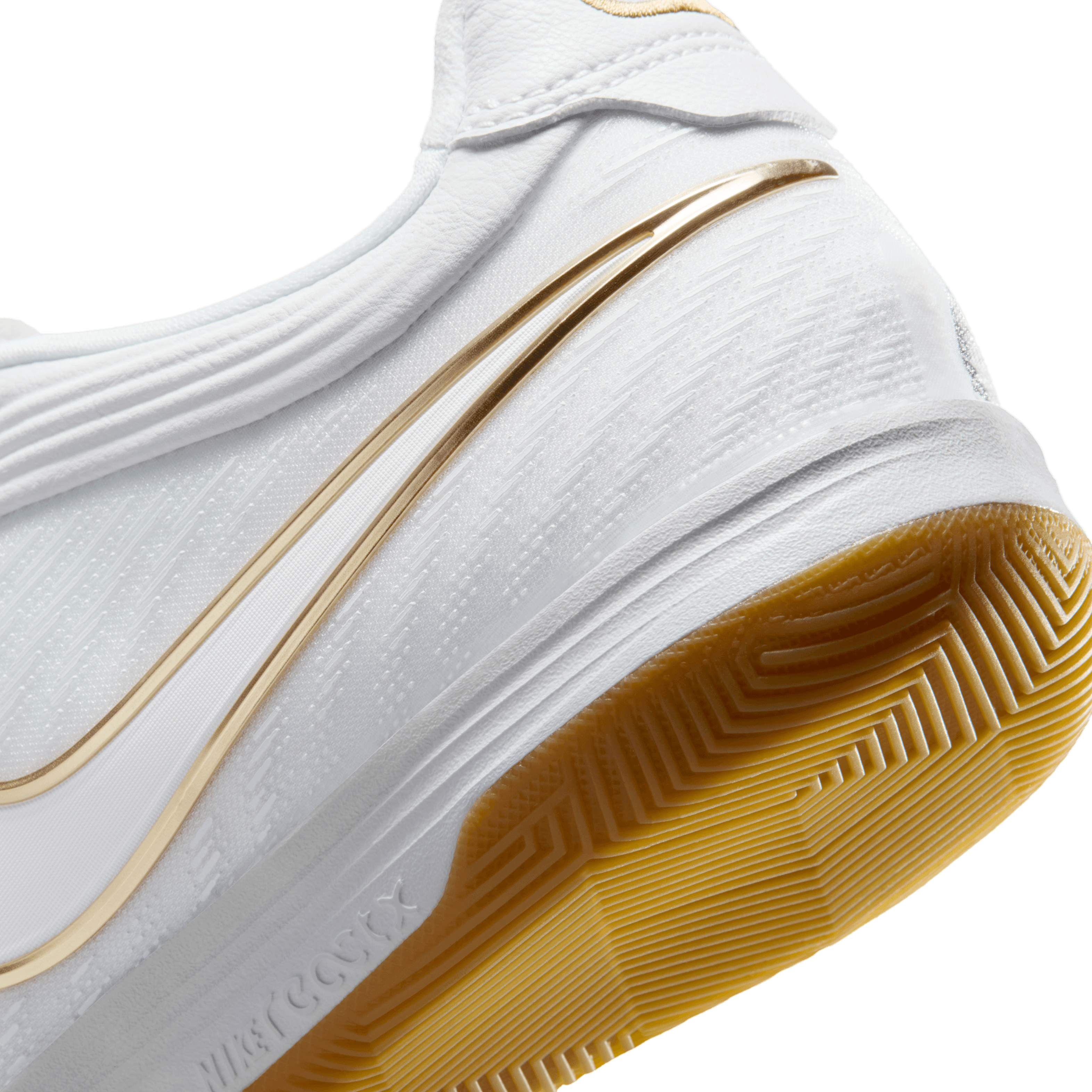 Nike Tiempo Reactgato Indoor/Court Low-Top Soccer Shoes - White/Metalic Gold