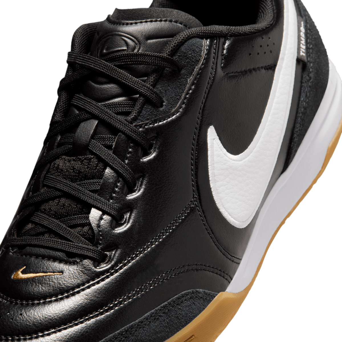 Nike Tiempo Streetgato PRM Indoor/Court Low-Top Soccer Shoes- BLACK/WHITE