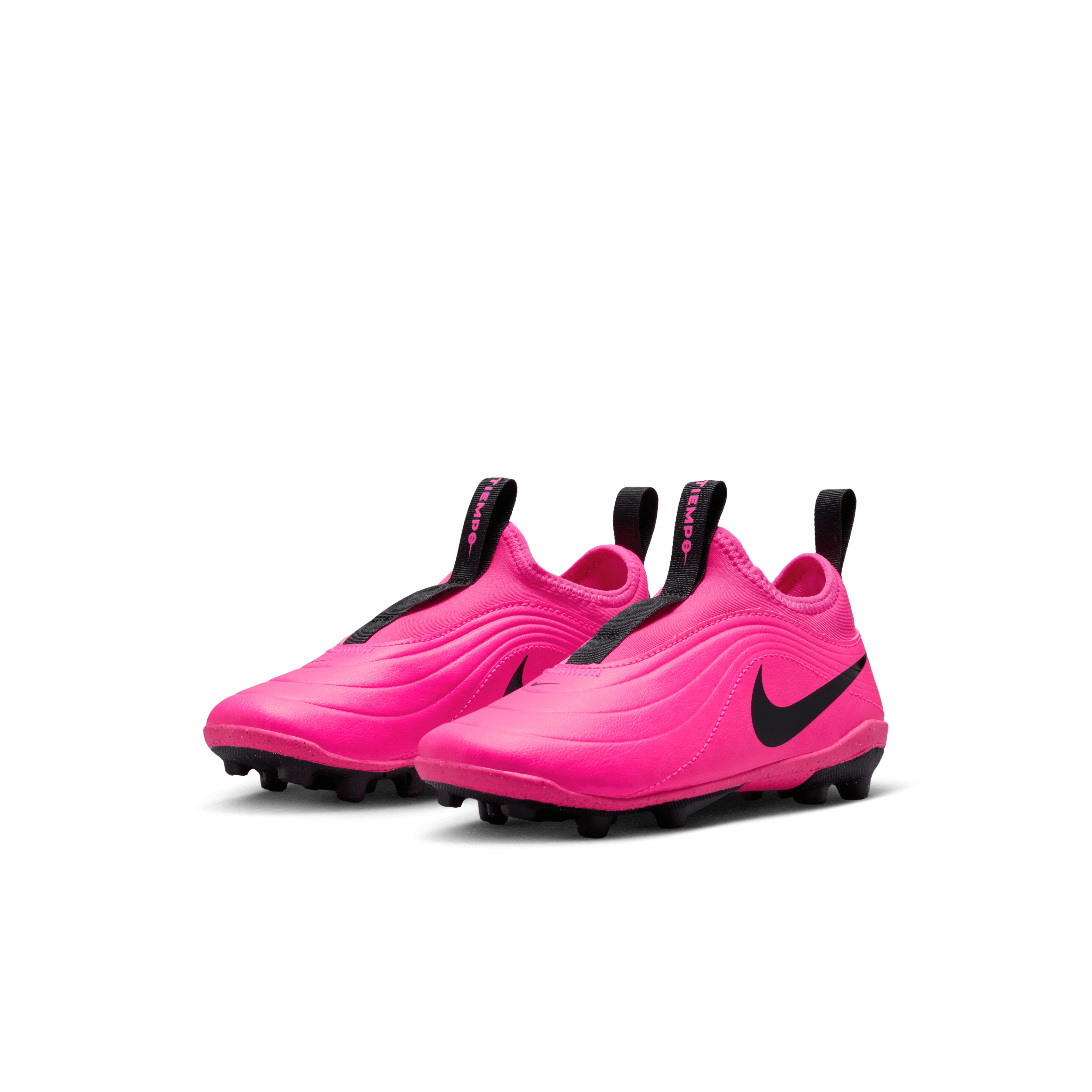 Nike Jr. Tiempo Maestro Club MG Low-Top Soccer Cleats-Pink Blast/black