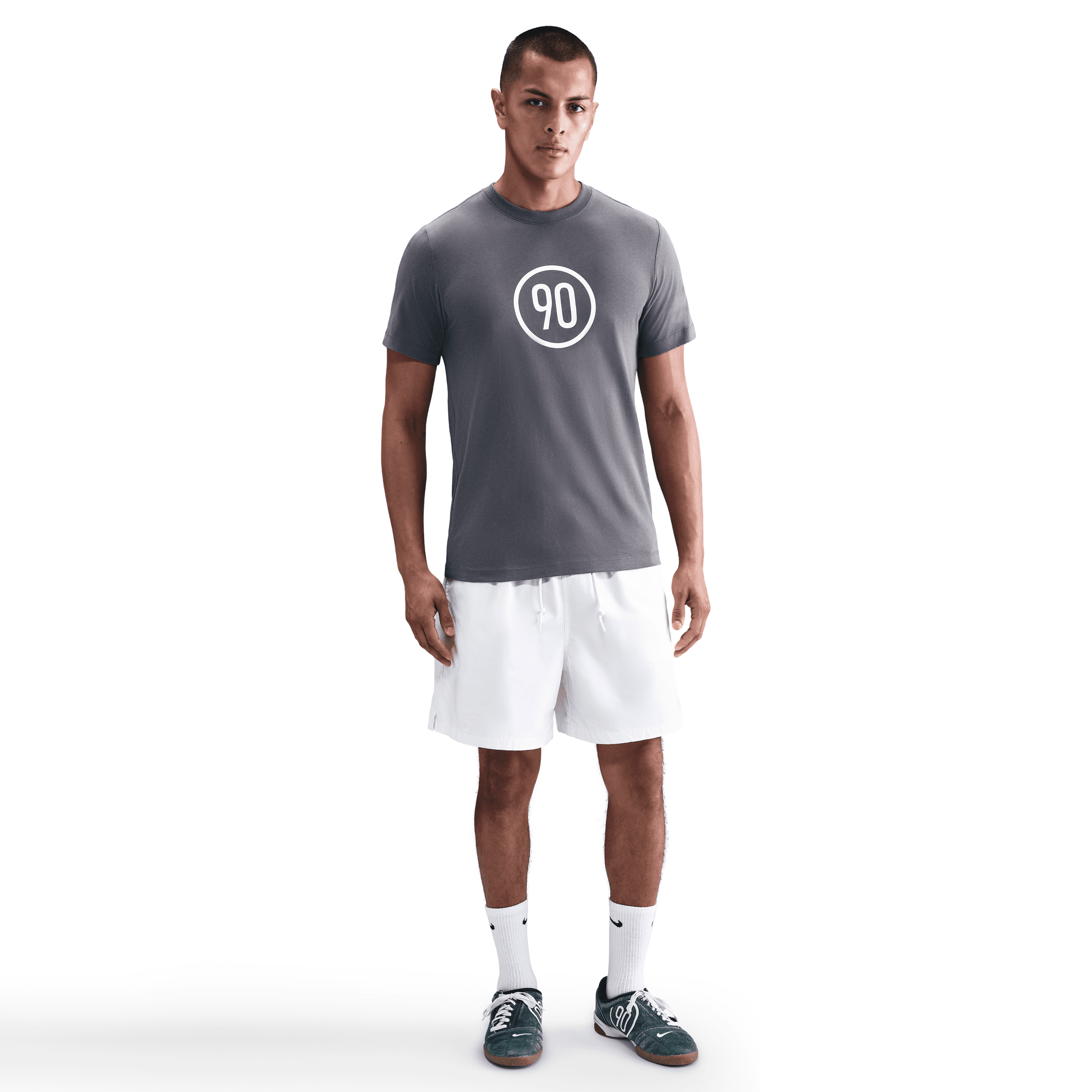 Nike Total 90 Men's Soccer T-Shirt- Lt Graphite/White