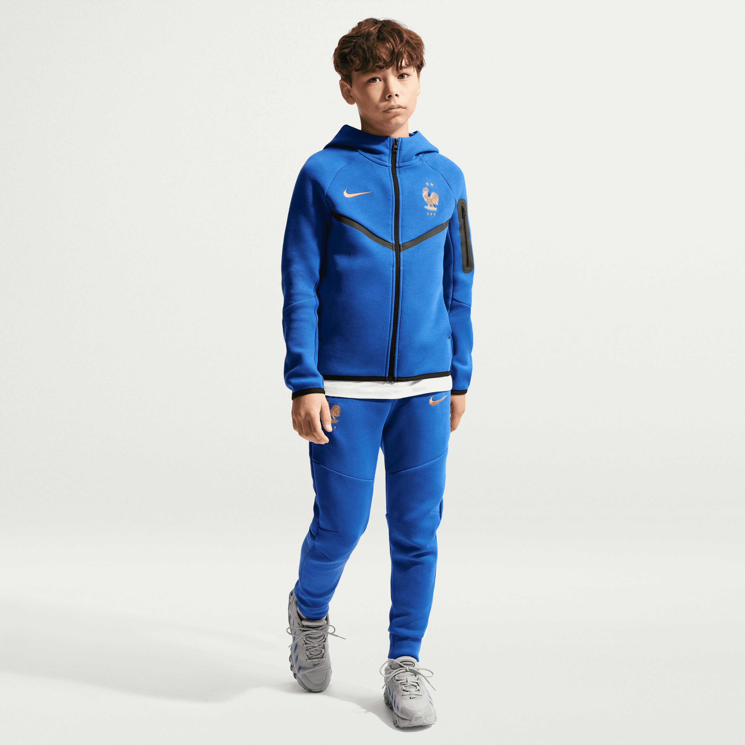 Nike France Tech Fleece Big Kids' (Boys') Soccer Full-Zip Hoodie