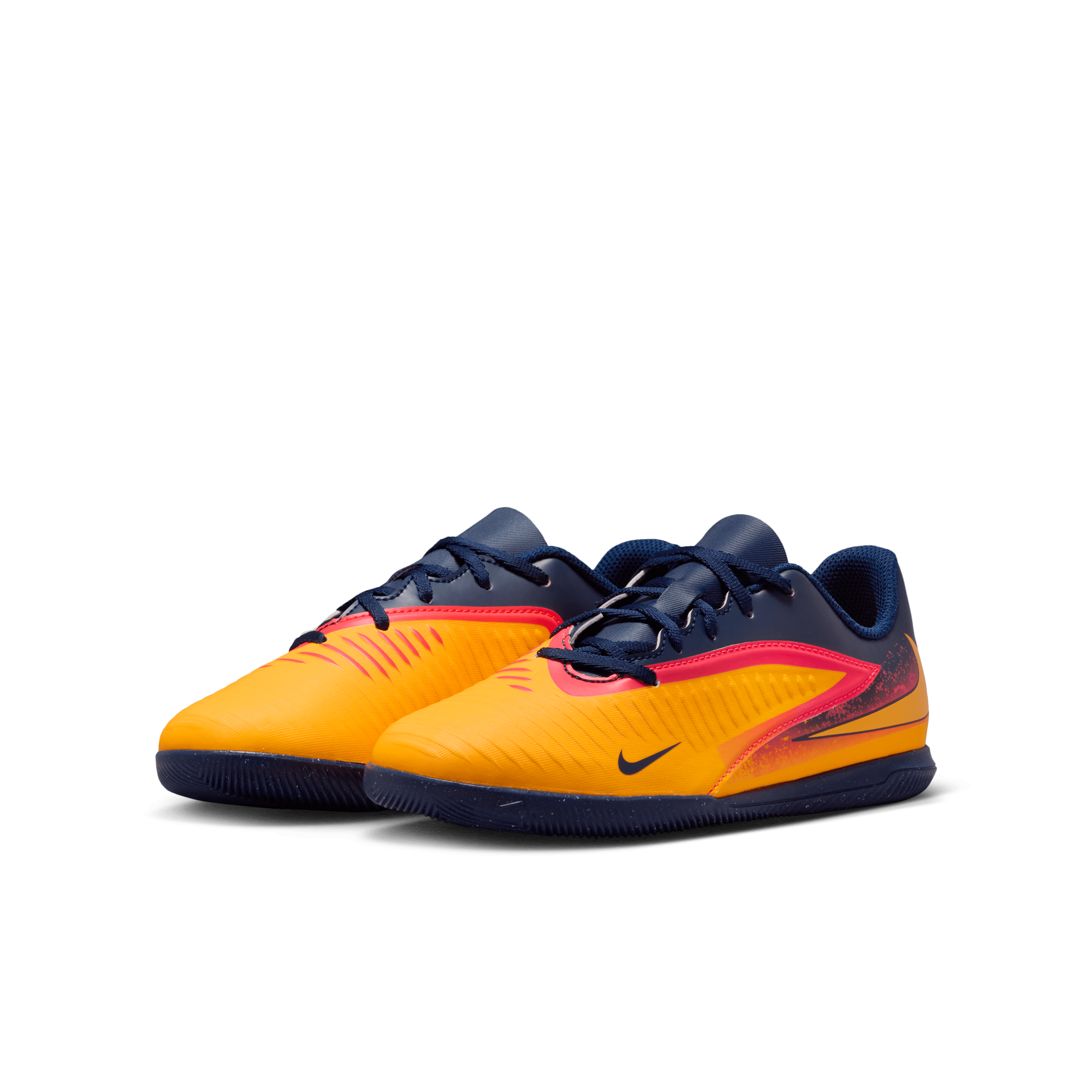Nike Jr. Phantom 6 Low Club "Erling Haaland IC-Laser Orange/lemon Venom-blue Void