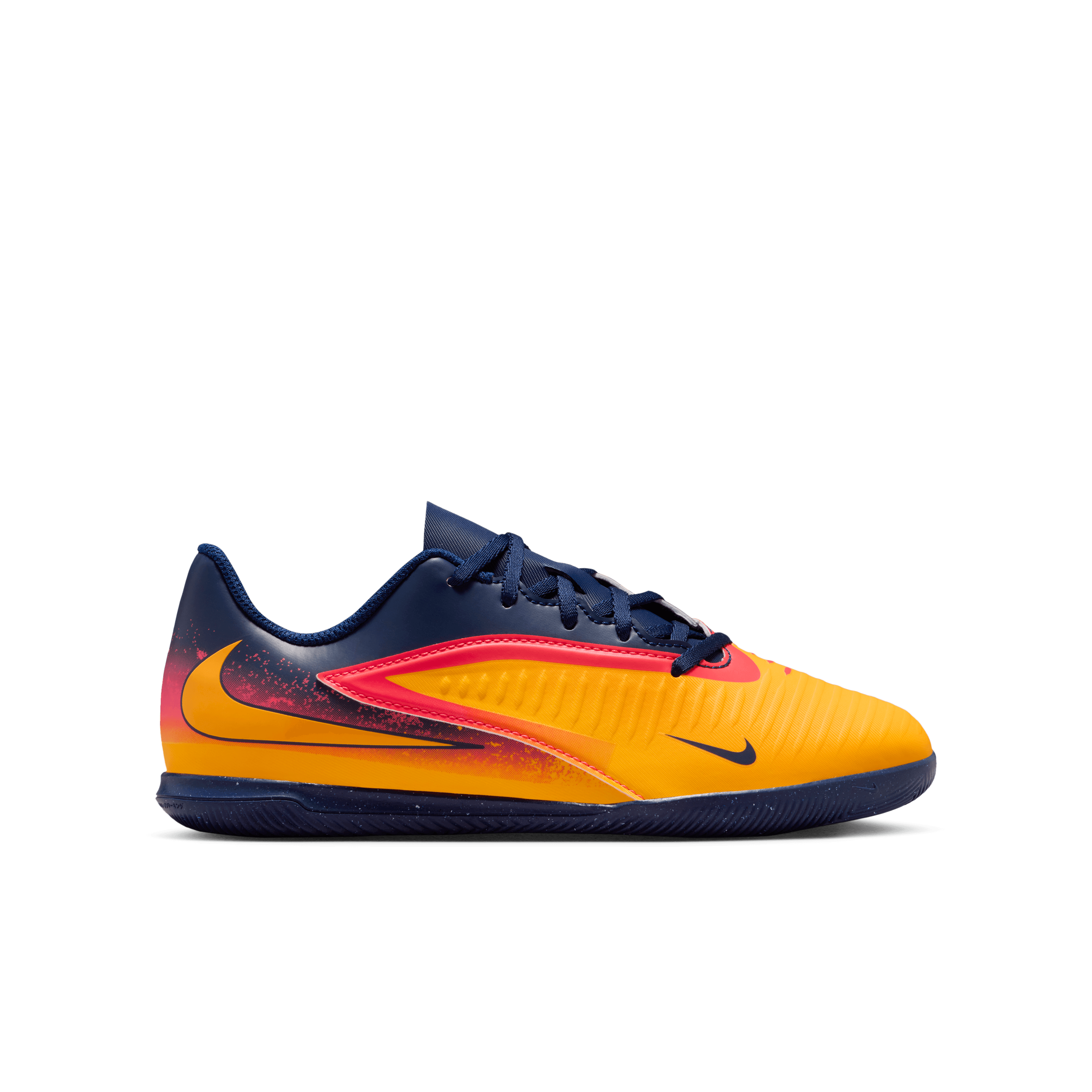 Nike Jr. Phantom 6 Low Club "Erling Haaland IC-Laser Orange/lemon Venom-blue Void