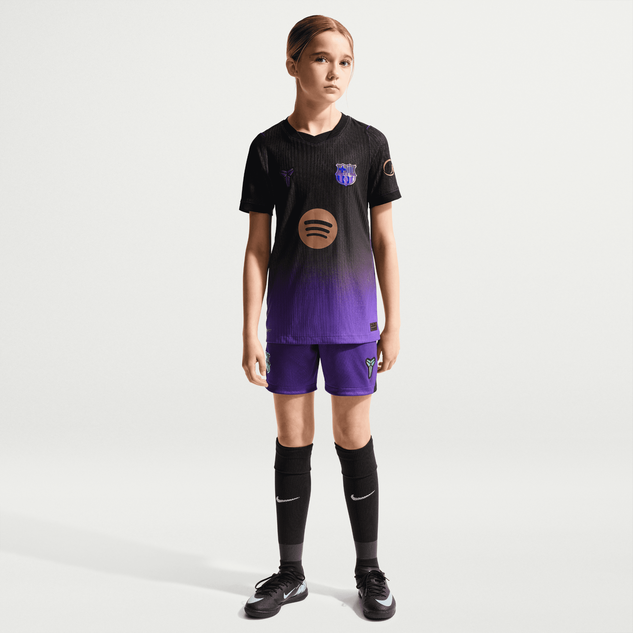 Nike Youth FC Barcelona Kobe Aero-FIT Authentic Match Away Jersey 26/27 - youth model front view